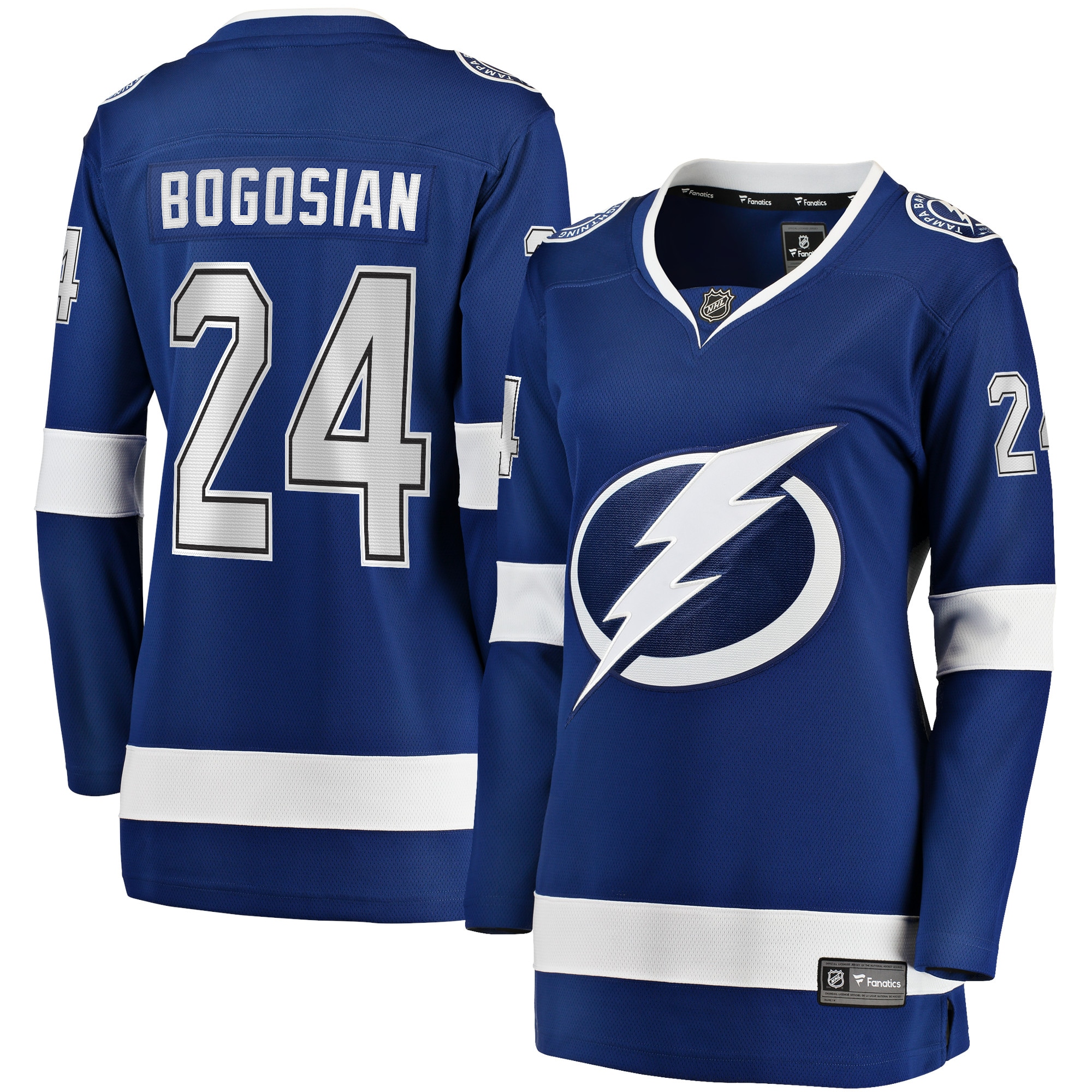 Women's Tampa Bay Lightning Zach Bogosian Blue Home Breakaway Player Hockey Jersey - JS454 