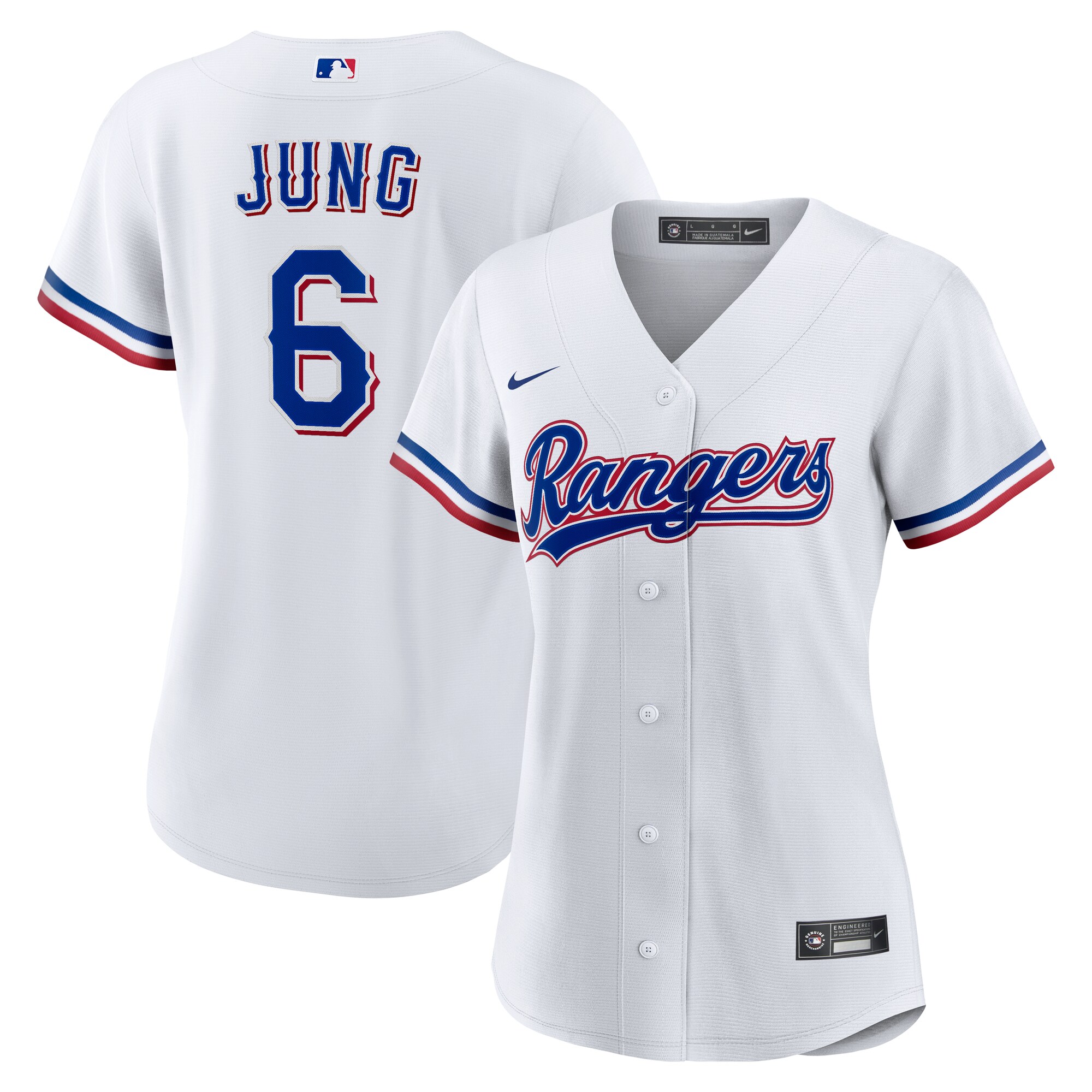 Women's Texas Rangers Josh Jung White Home Baseball Jersey - JS561 