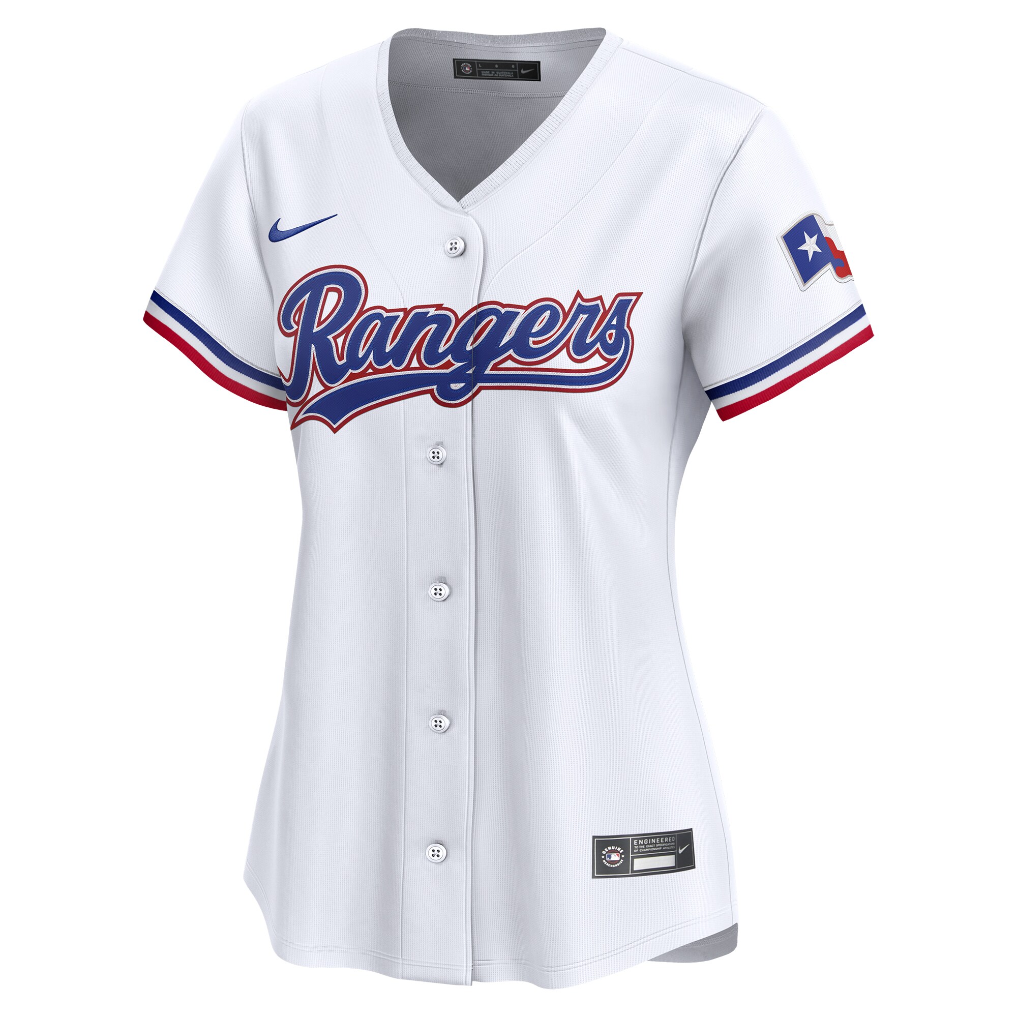 Alternative view of Women's Texas Rangers White Home Limited Custom Baseball Jersey - JS163 