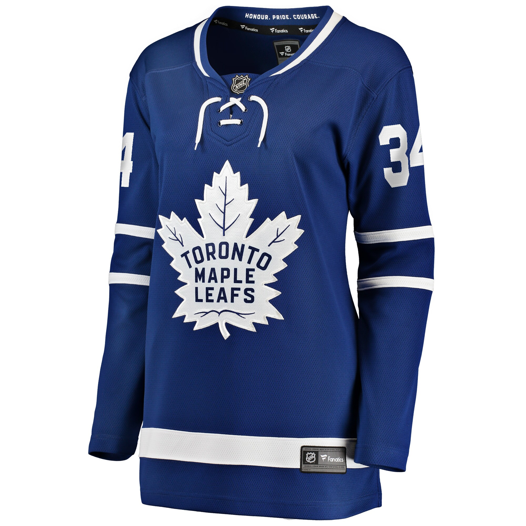 Alternative view of Women's Toronto Maple Leafs Auston Matthews Blue Home Breakaway Hockey Jersey - JS482 