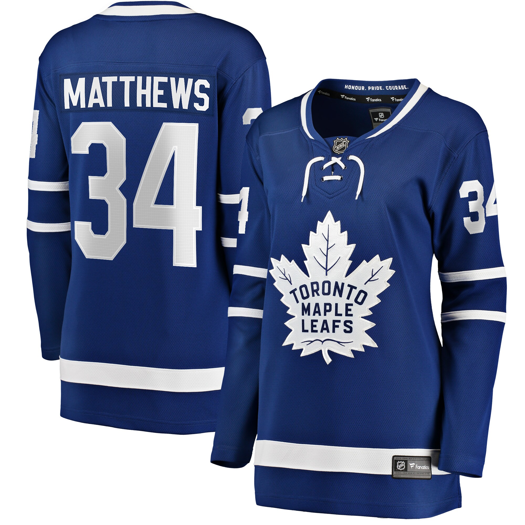 Women's Toronto Maple Leafs Auston Matthews Blue Home Breakaway Hockey Jersey - JS482 