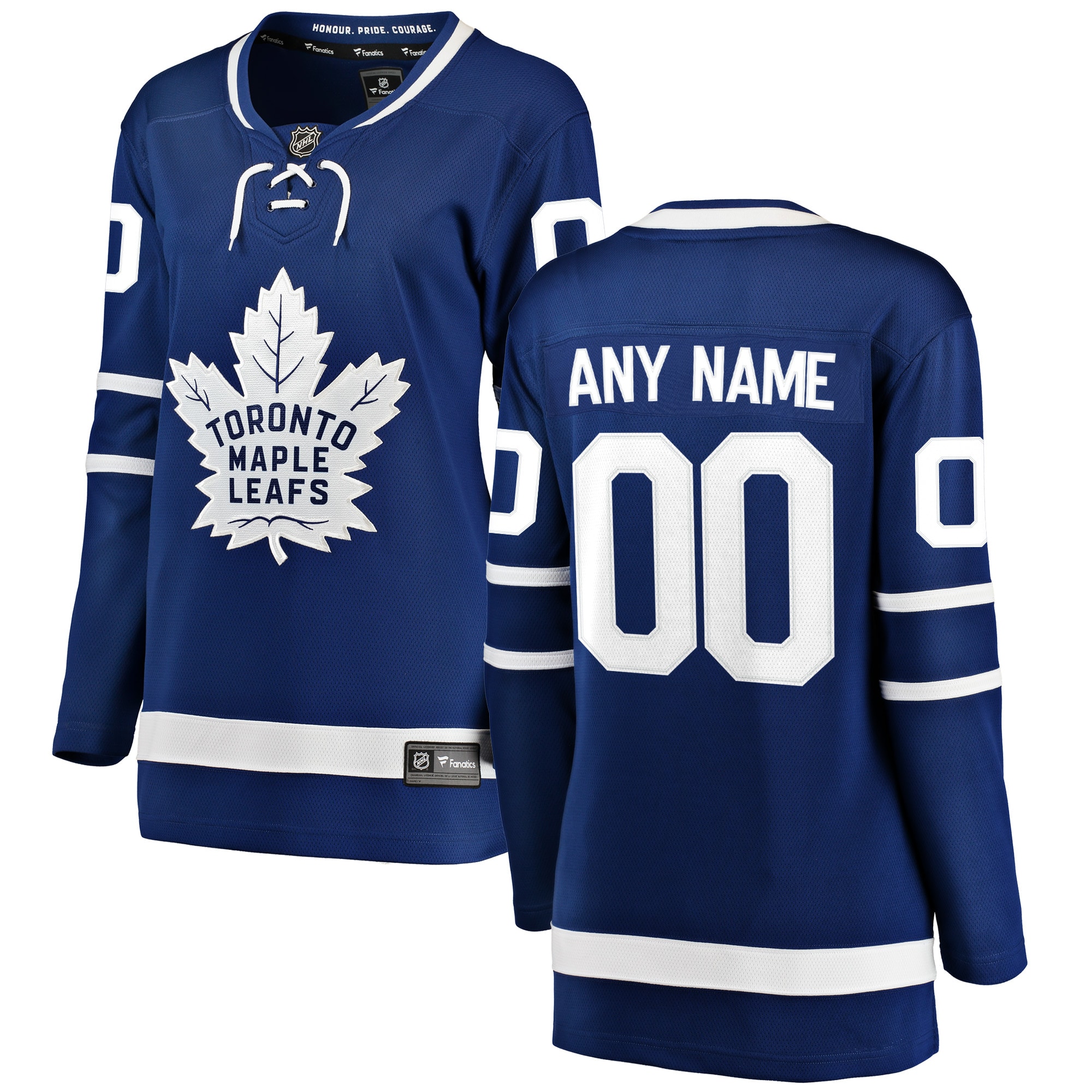 Women's Toronto Maple Leafs Blue Home Breakaway Custom Hockey Jersey - JS975 