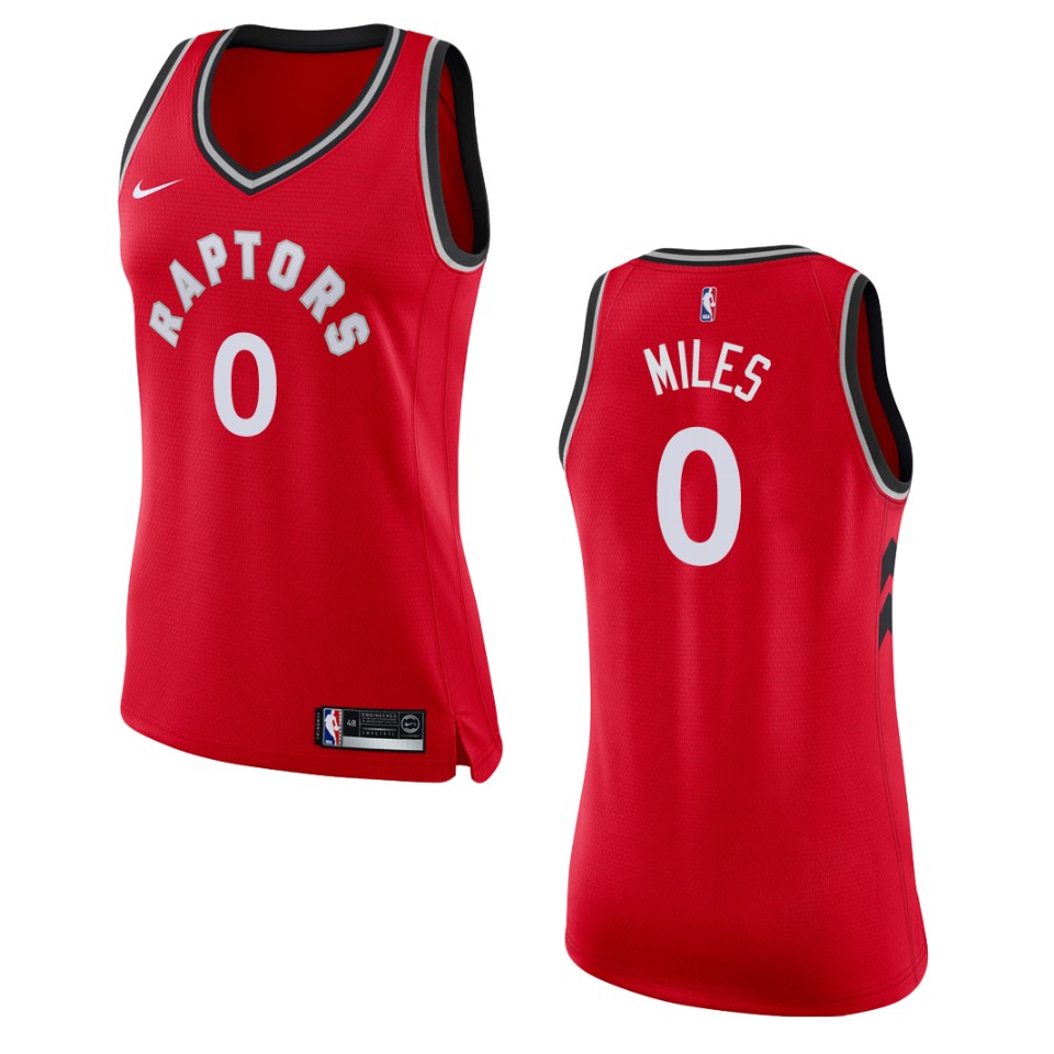 Women's Toronto Raptors #0 C.j. Miles Icon Swingman Basketball Jersey - Red