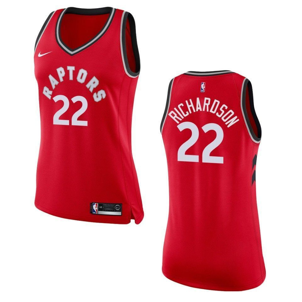 Women's Toronto Raptors 22 Malachi Richardson Icon Swingman Basketball Jersey - Red - JS886 