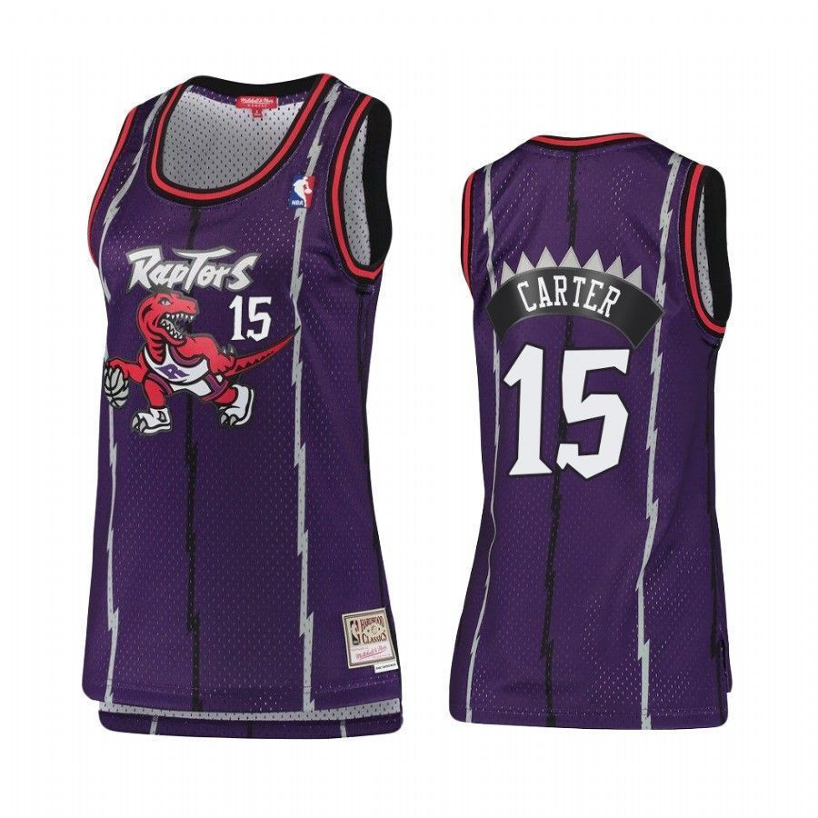 Women's Toronto Raptors Vince Carter 15 Hardwood Classics Basketball Jersey - JS928 