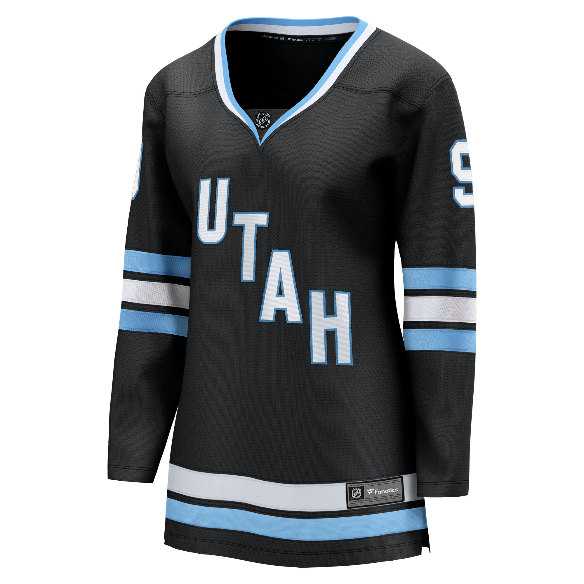 Alternative view of Women's Utah Hockey Club Clayton Keller Black Premier Breakaway Home Player Hockey Jersey - JS694 