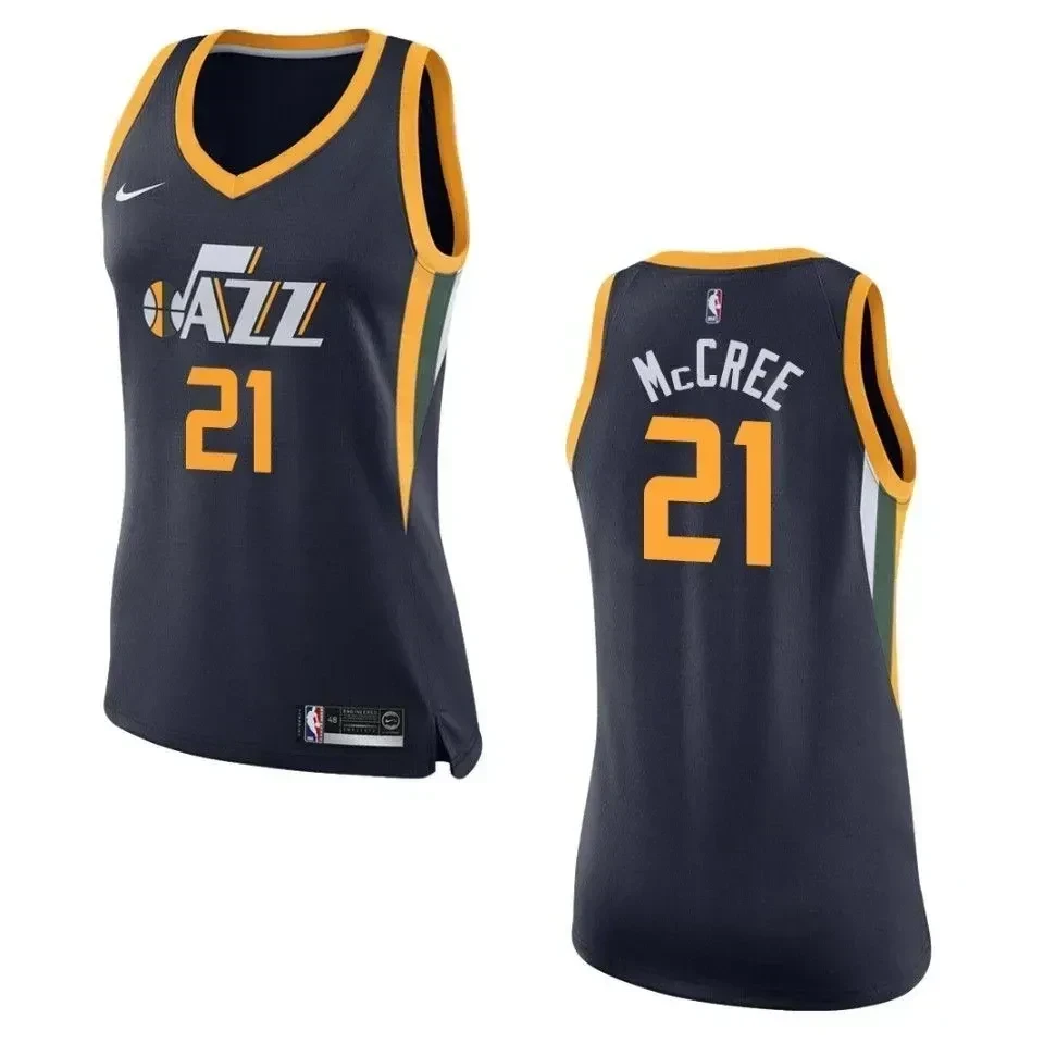 Women's Utah Jazz 21 Erik Mccree Icon Swingman Jersey - Navy - JS123 