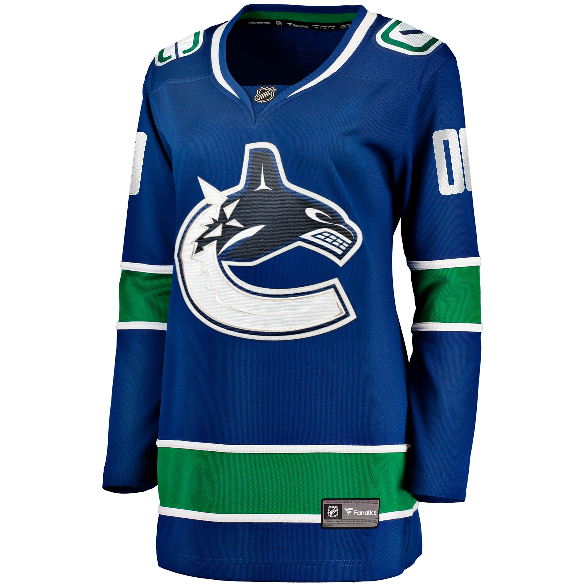 Alternative view of Women's Vancouver Canucks Blue Breakaway Custom Hockey Jersey - JS317 