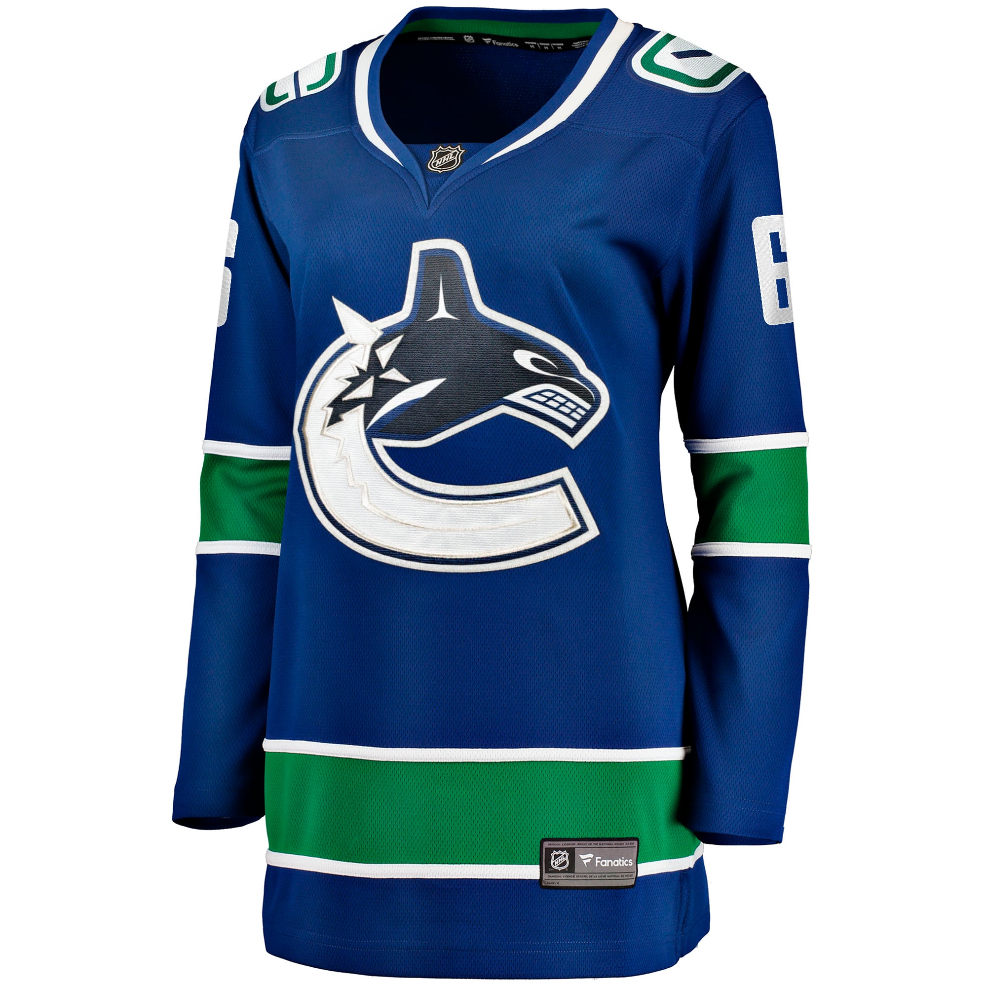 Alternative view of Women's Vancouver Canucks Brock Boeser Blue Home Breakaway Hockey Jersey - JS952 