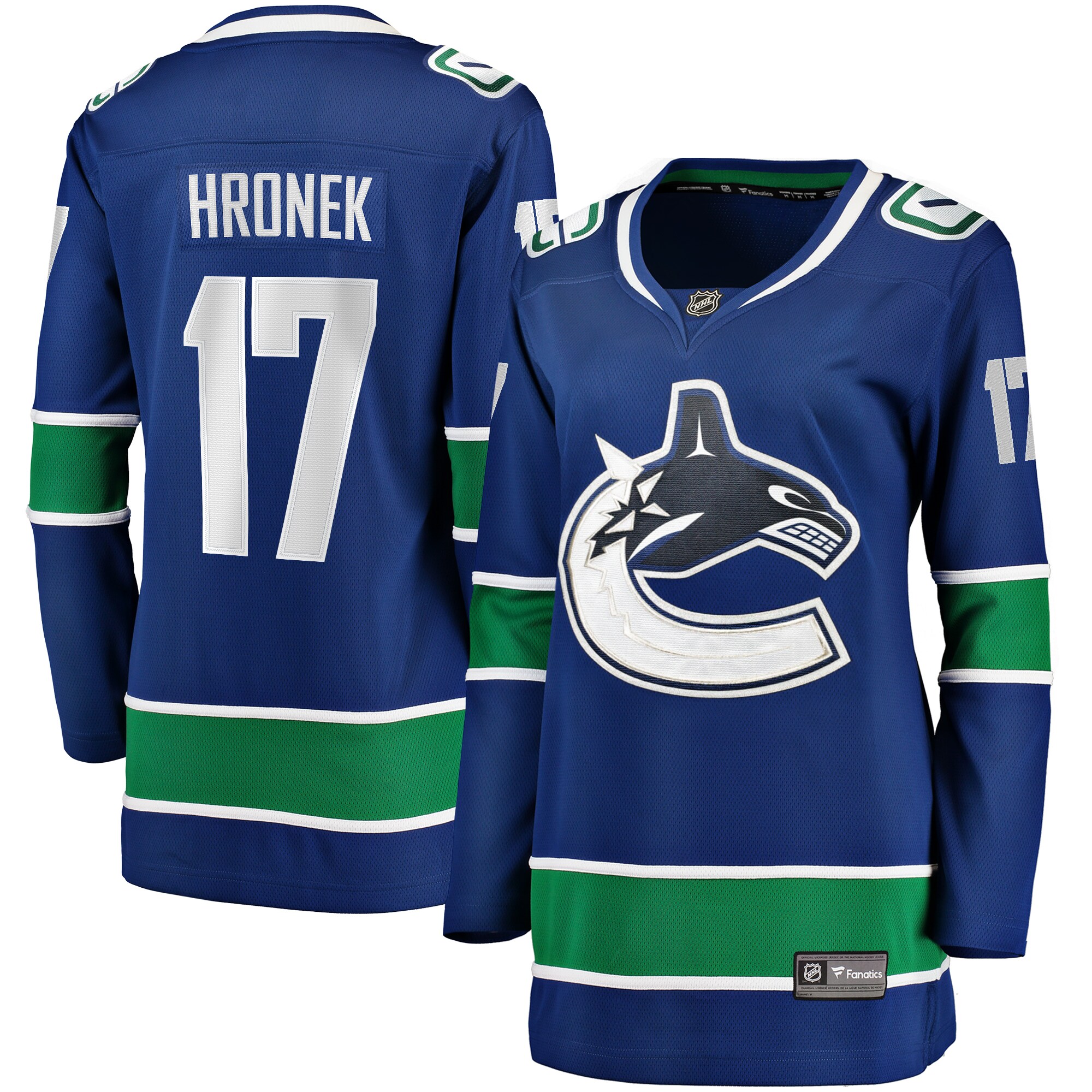 Women's Vancouver Canucks Filip Hronek Blue Home Breakaway Hockey Jersey - JS996 