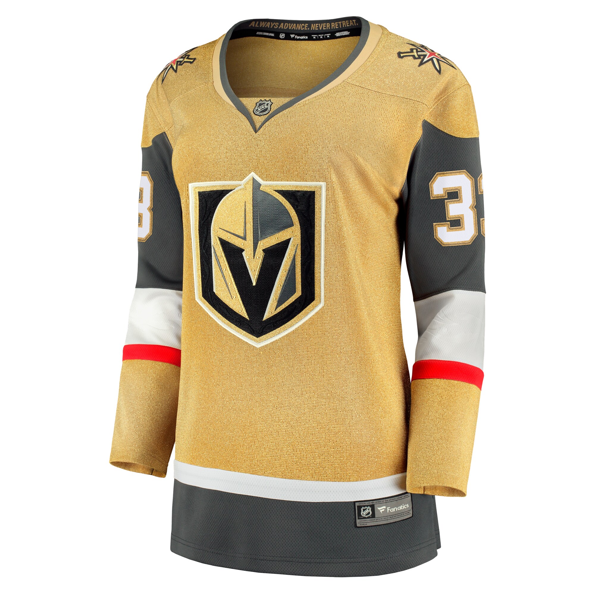 Alternative view of Women's Vegas Golden Knights Adin Hill Gold Home Breakaway Player Hockey Jersey - JS657 