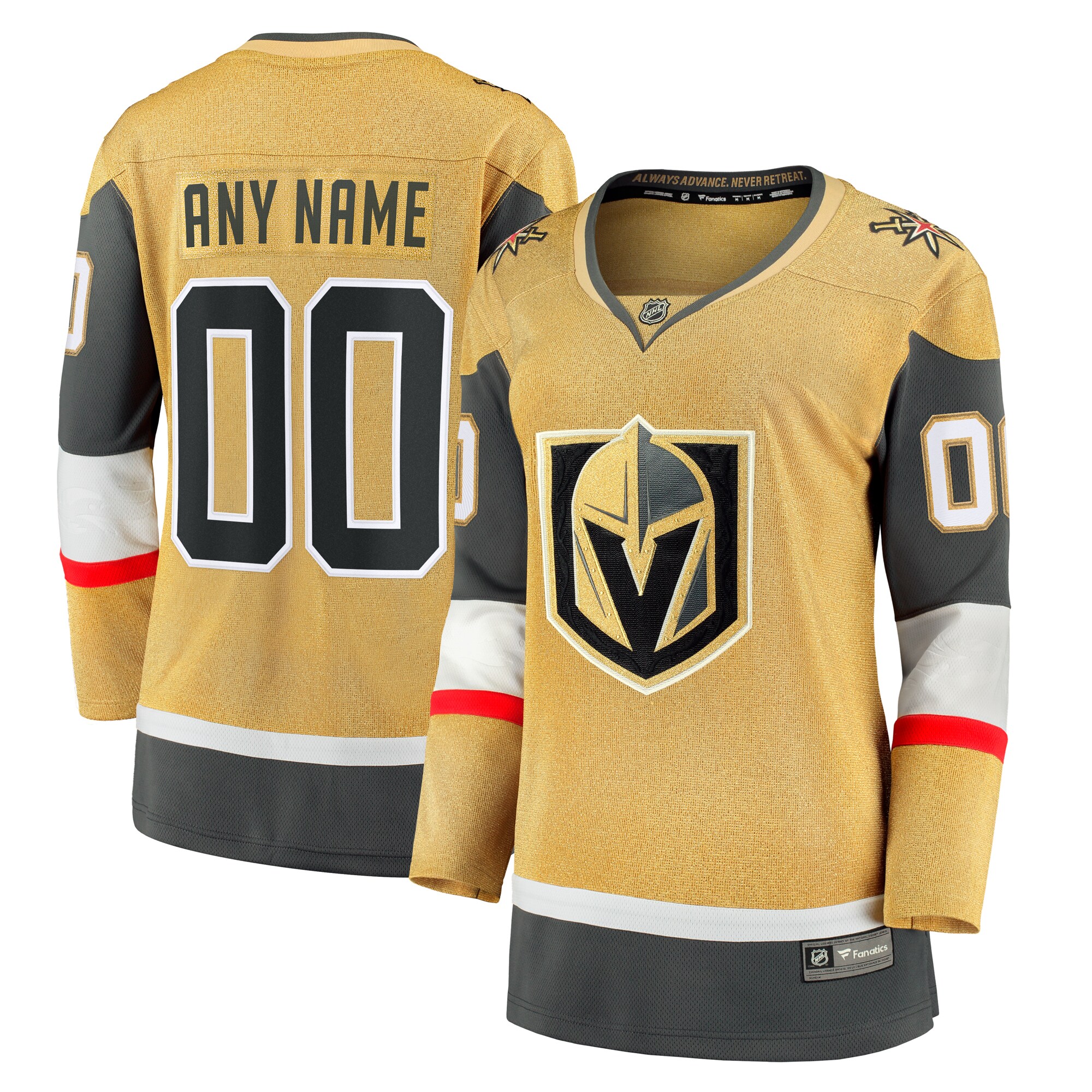 Women's Vegas Golden Knights Home Breakaway Custom Hockey Jersey - JS488 