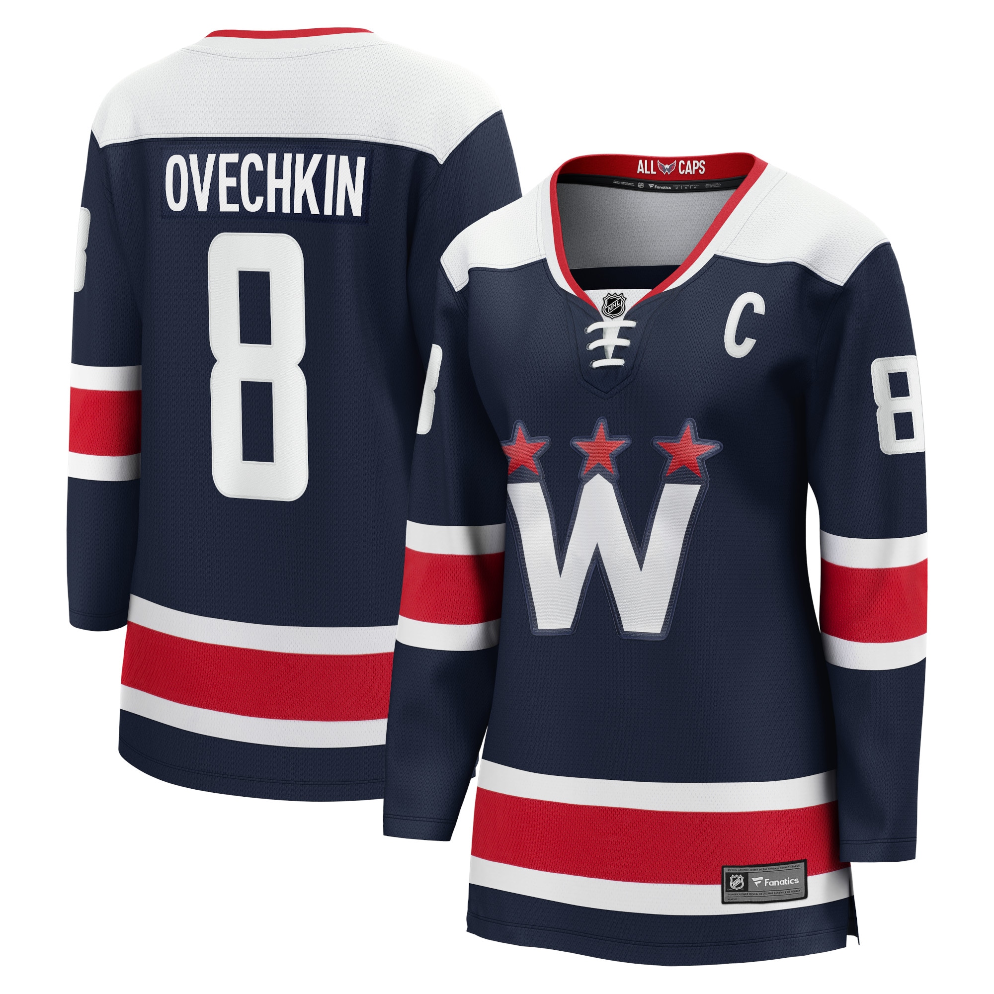Women's Washington Capitals Alexander Ovechkin Navy Alternate Premier Breakaway Player Hockey Jersey - JS939 