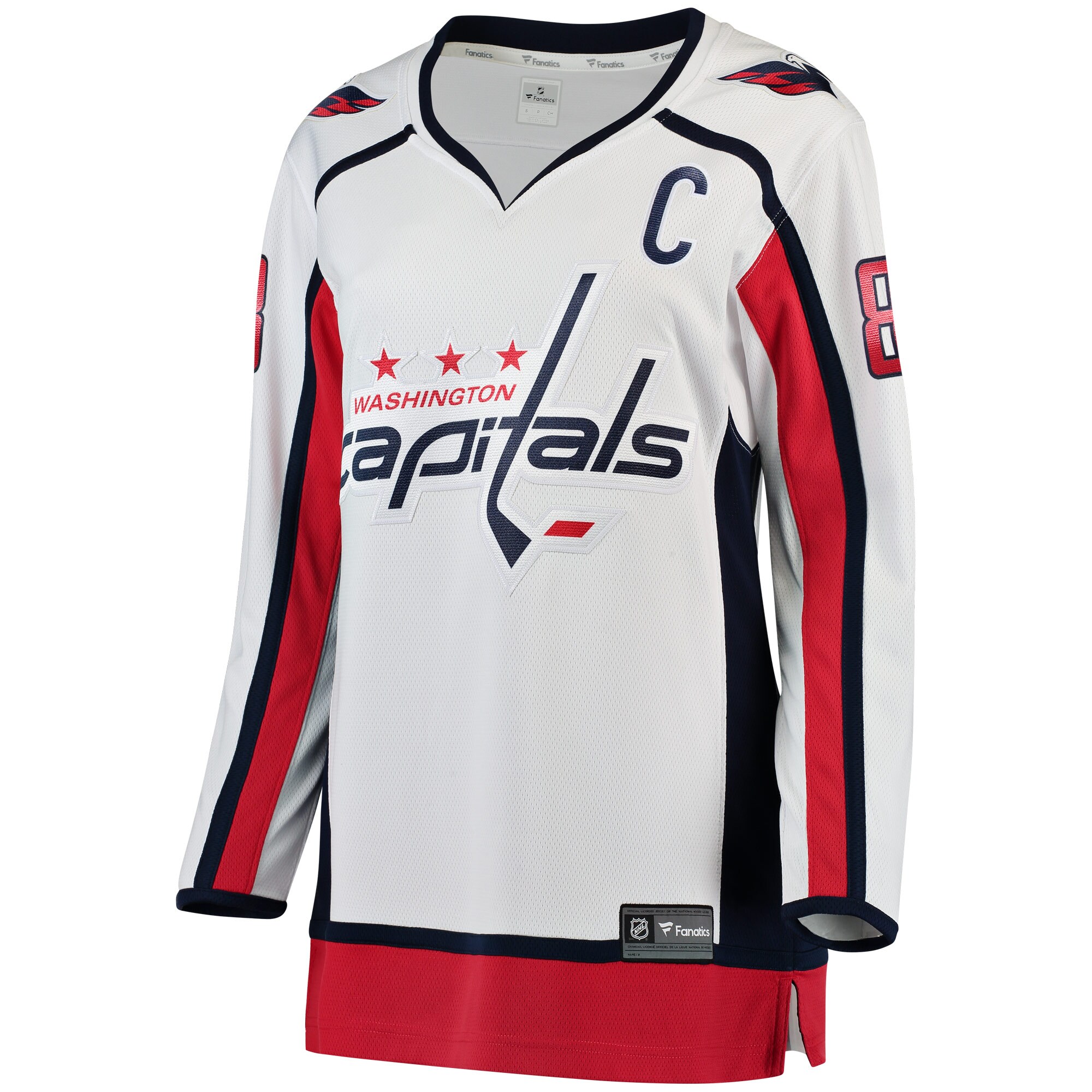 Alternative view of Women's Washington Capitals Alexander Ovechkin White Breakaway Player Hockey Jersey - JS120 