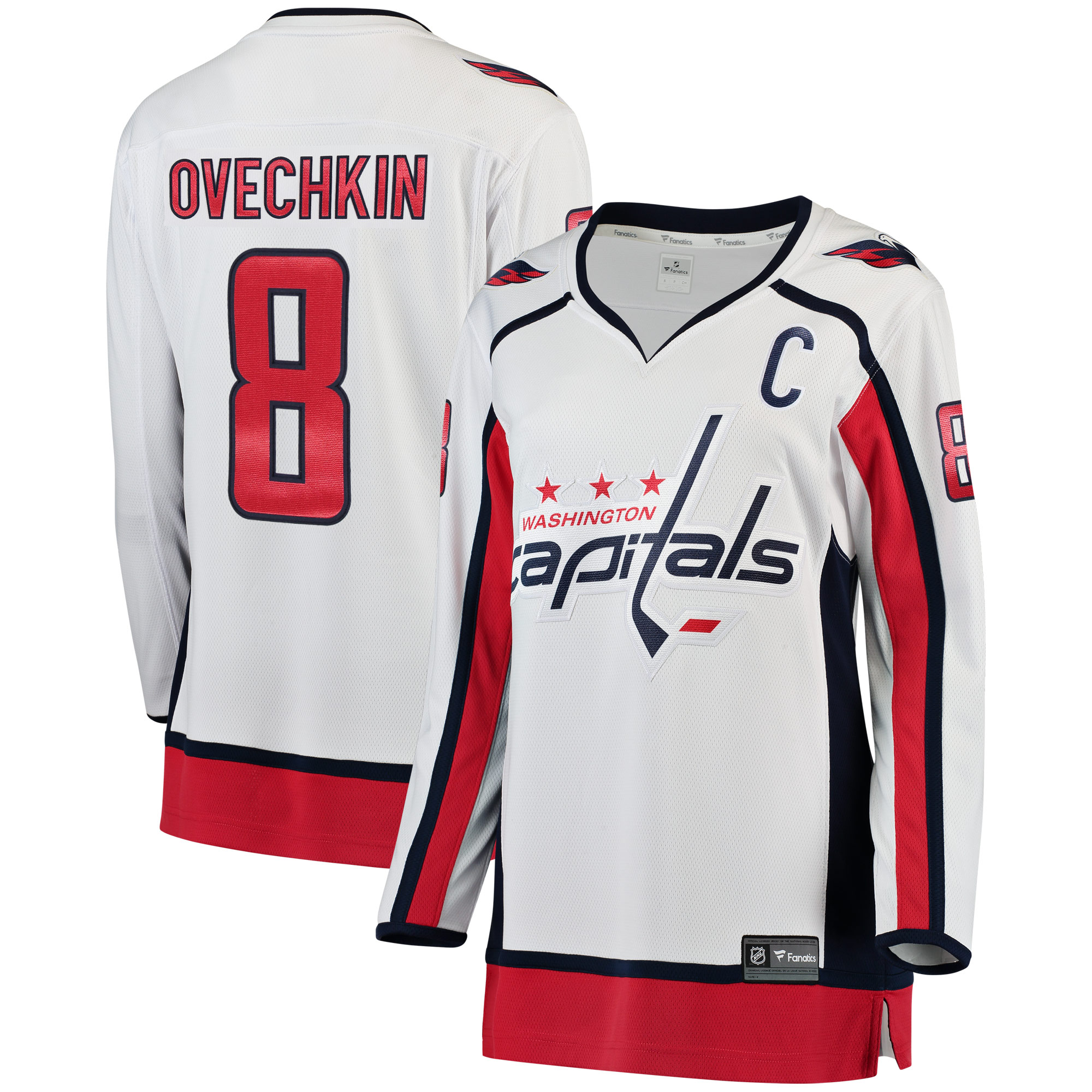 Women's Washington Capitals Alexander Ovechkin White Breakaway Player Hockey Jersey - JS120 