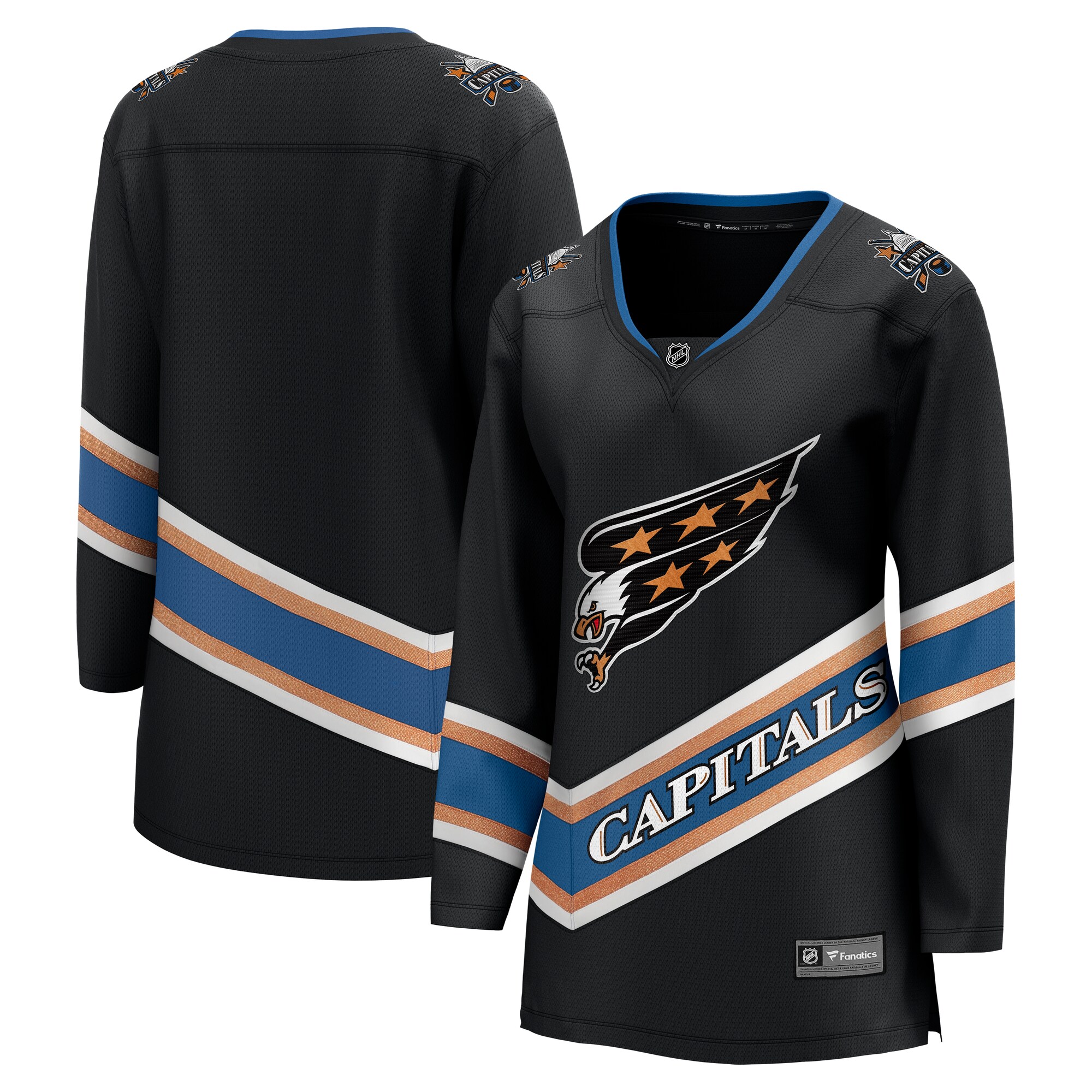 Women's Washington Capitals Black Alternate 50th Anniversary Breakaway Hockey Jersey - JS645 