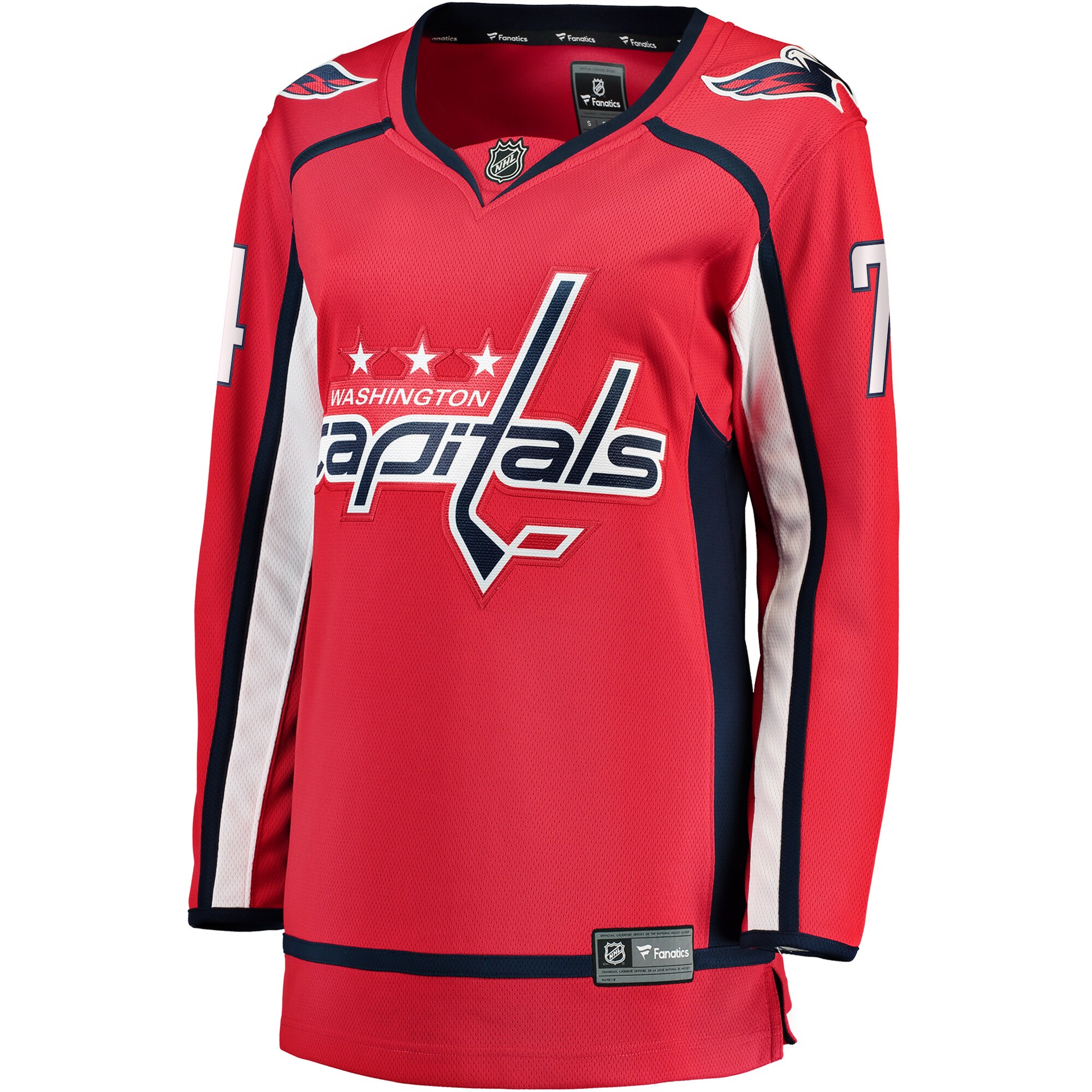 Alternative view of Women's Washington Capitals John Carlson Red Breakaway Player Hockey Jersey - JS749 