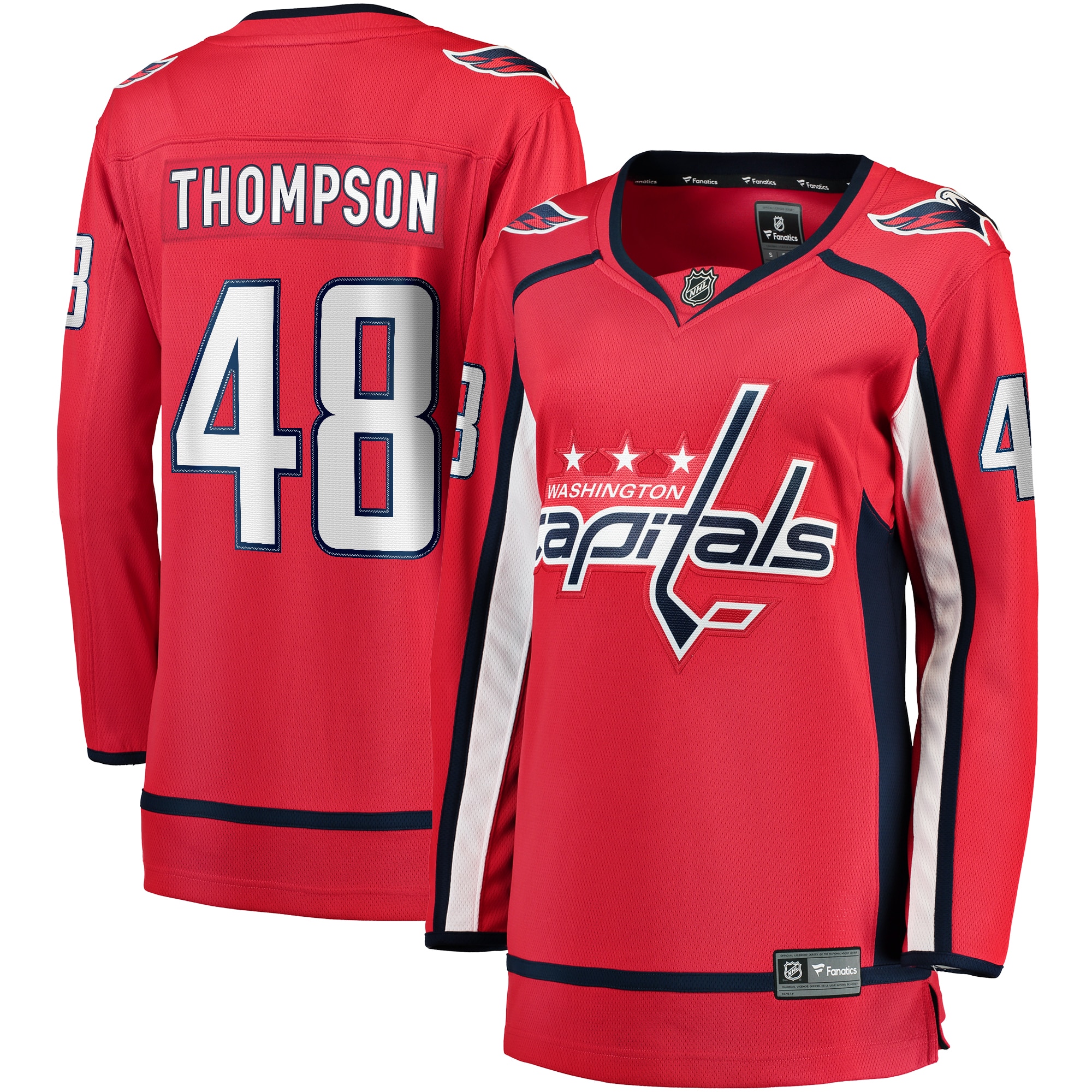 Women's Washington Capitals Logan Thompson Red Home Premier Breakaway Player Hockey Jersey - JS533 