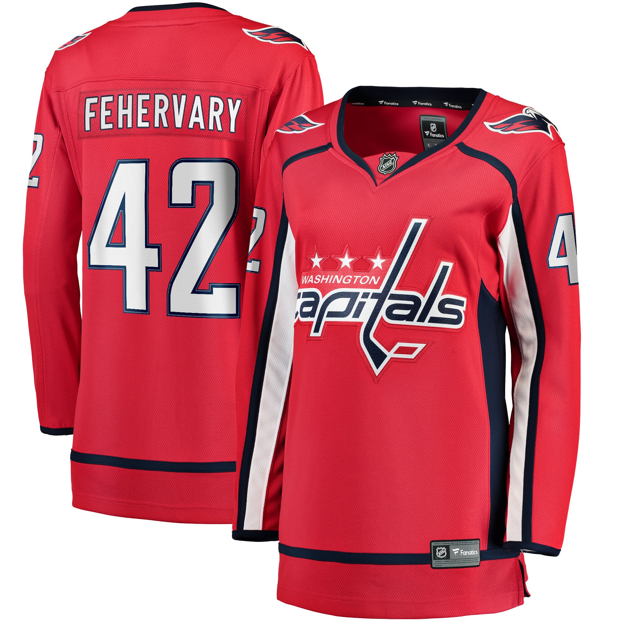 Women's Washington Capitals Martin Fehervary Red Home Breakaway Player Hockey Jersey - JS378 