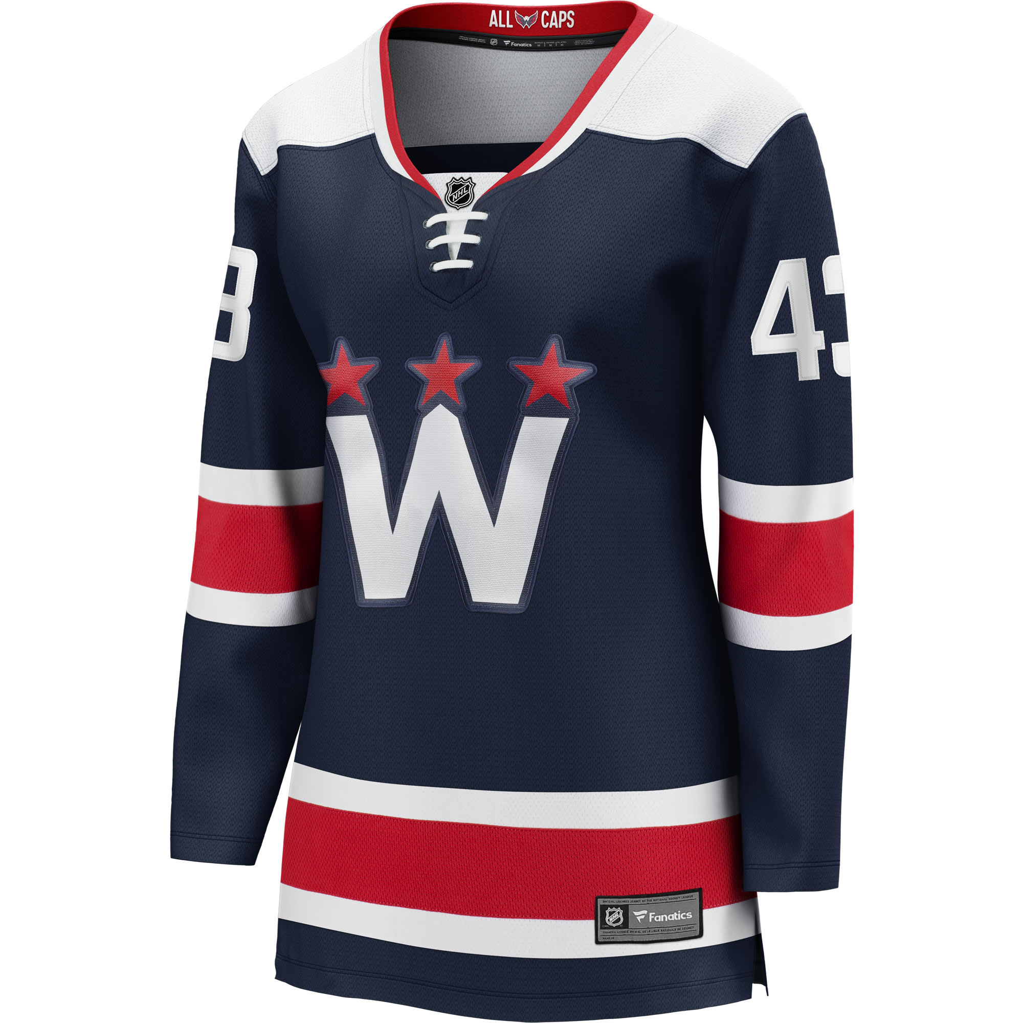 Alternative view of Women's Washington Capitals Tom Wilson Navy Alternate Premier Breakaway Player Hockey Jersey - JS609 