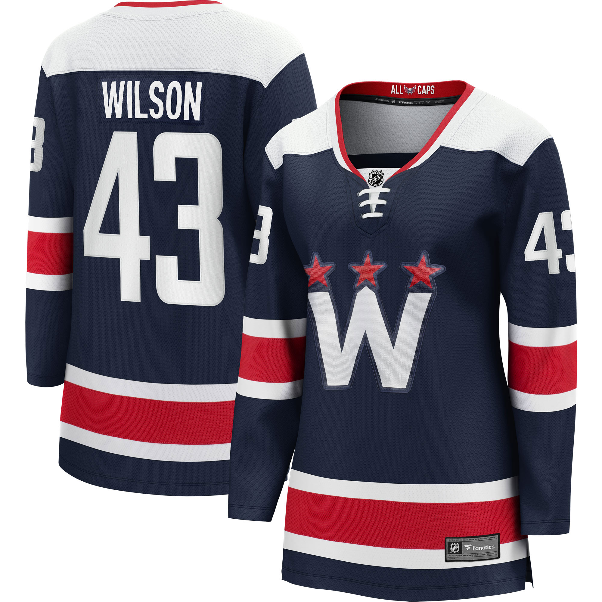 Women's Washington Capitals Tom Wilson Navy Alternate Premier Breakaway Player Hockey Jersey - JS947 
