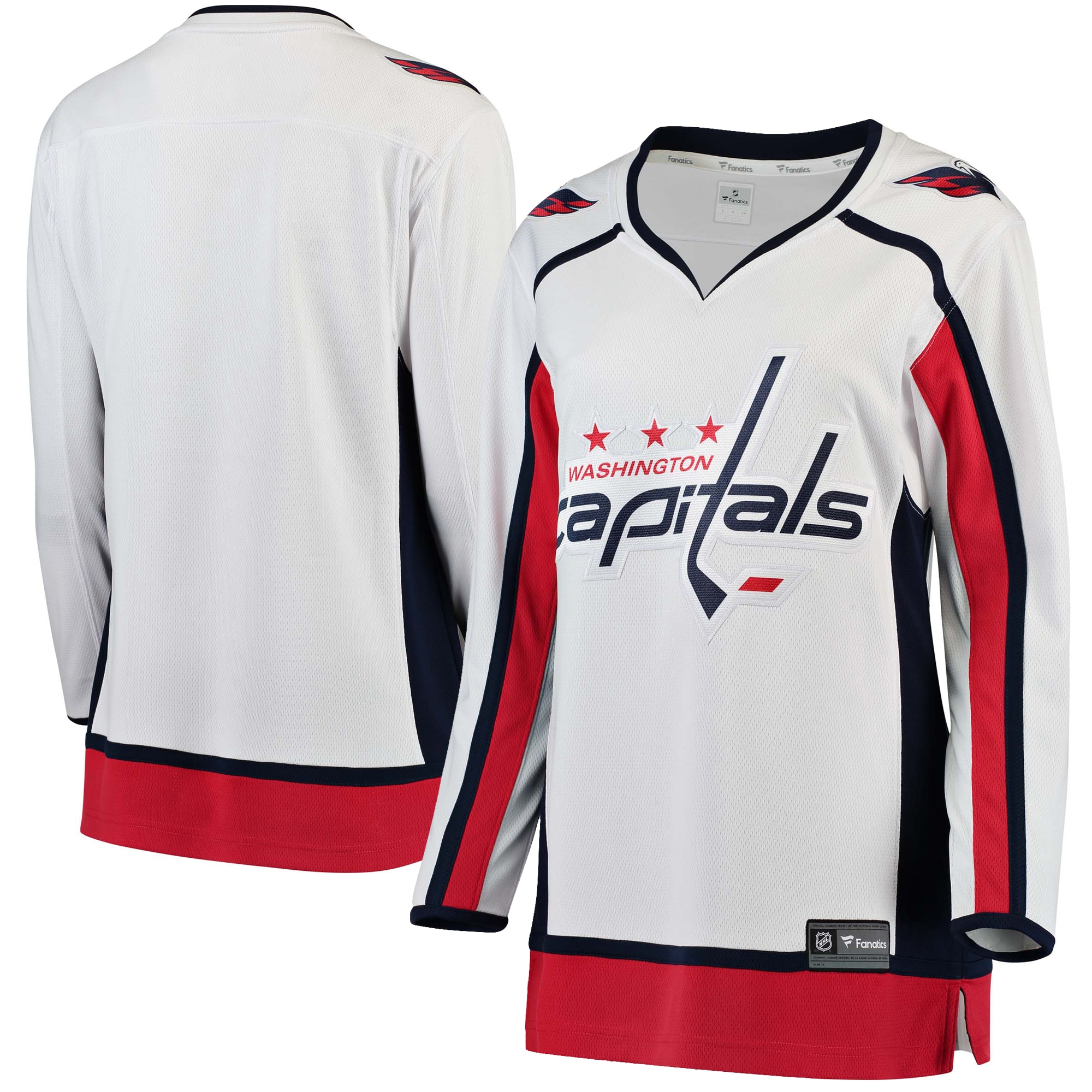 Women's Washington Capitals White Away Breakaway Hockey Jersey - JS539 