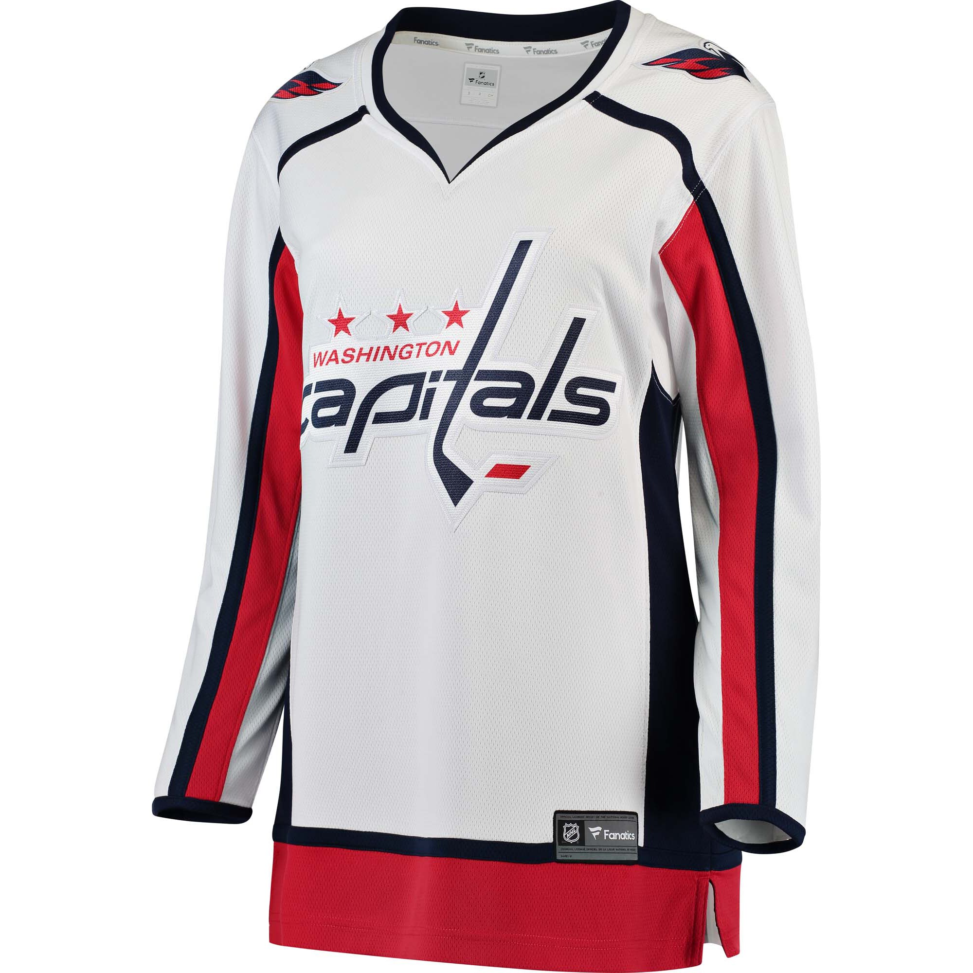 Alternative view of Women's Washington Capitals White Away Breakaway Hockey Jersey - JS594 