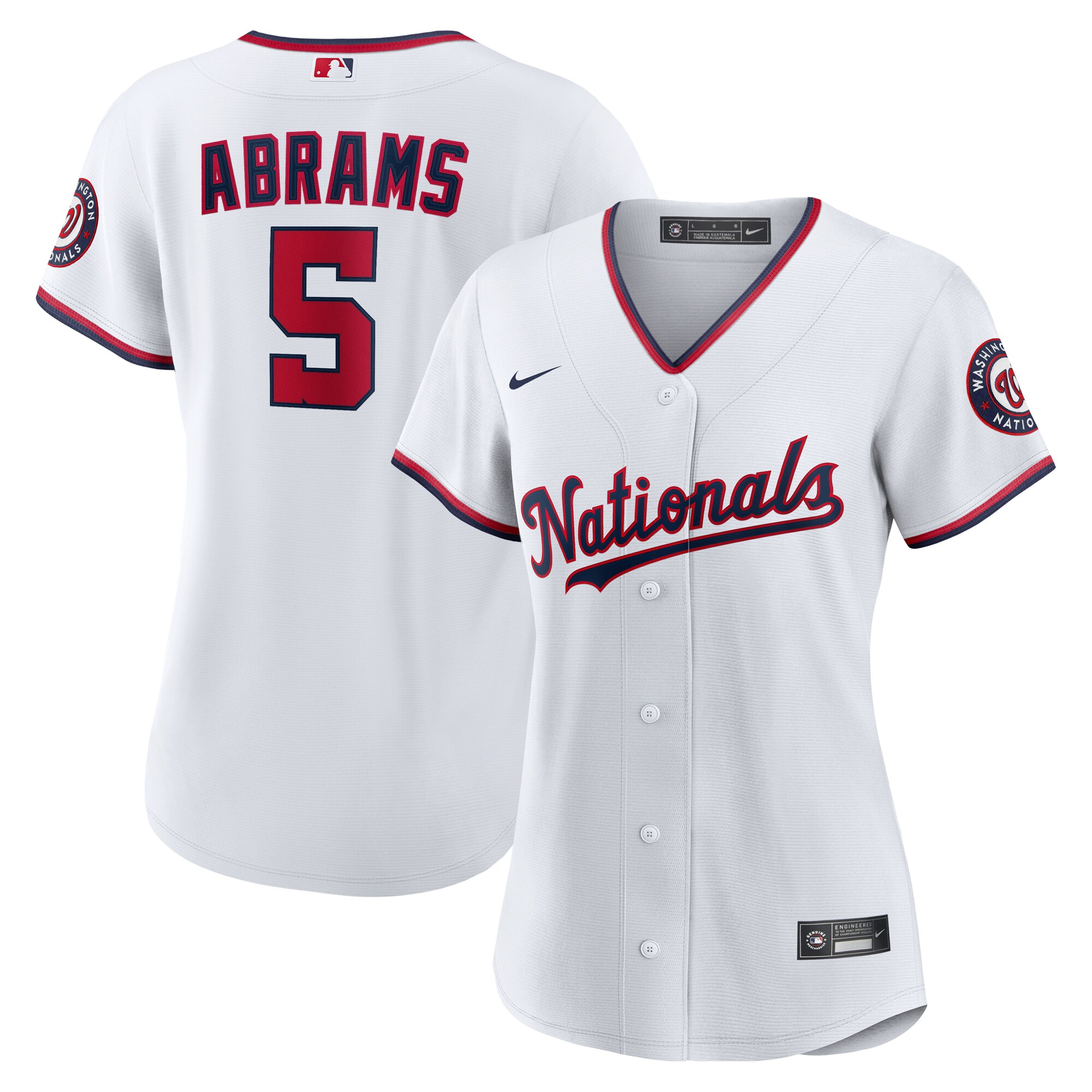 Women's Washington Nationals CJ Abrams White Home Player Jersey - JS256 