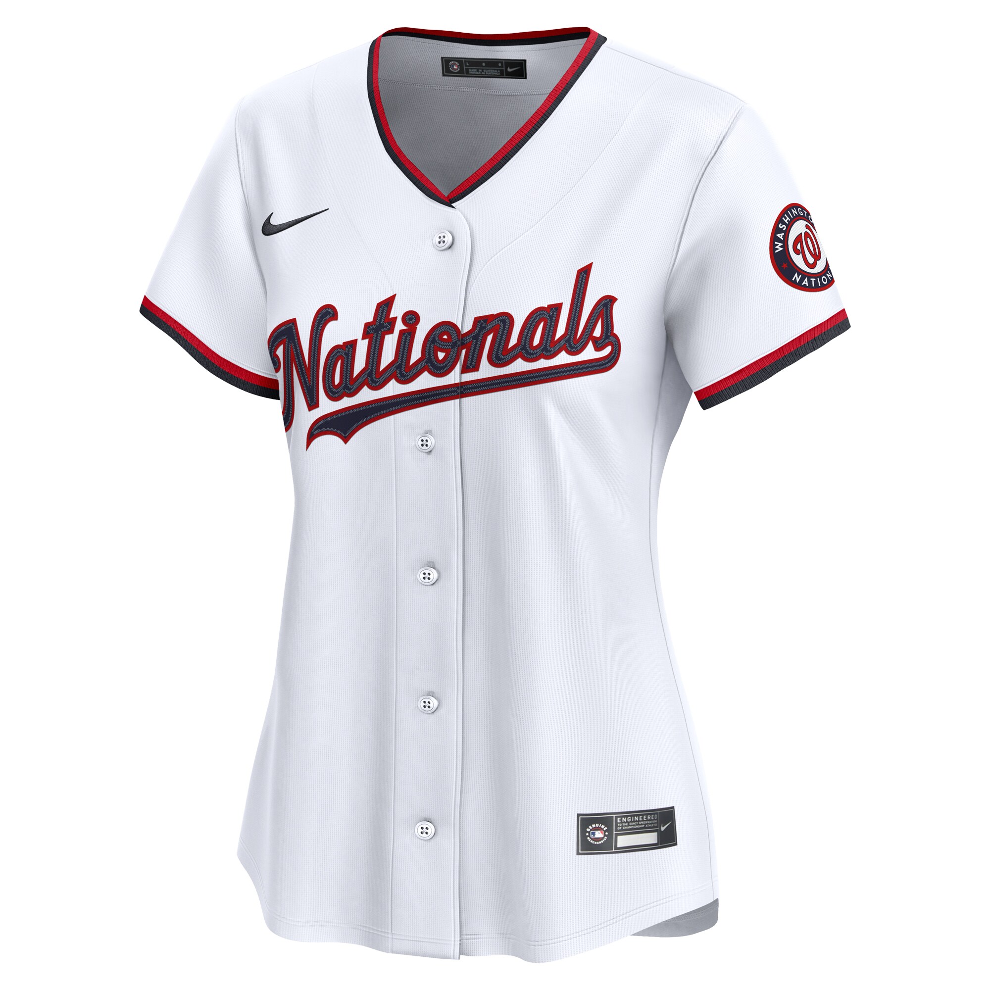 Alternative view of Women's Washington Nationals White Home Limited Jersey - JS799 