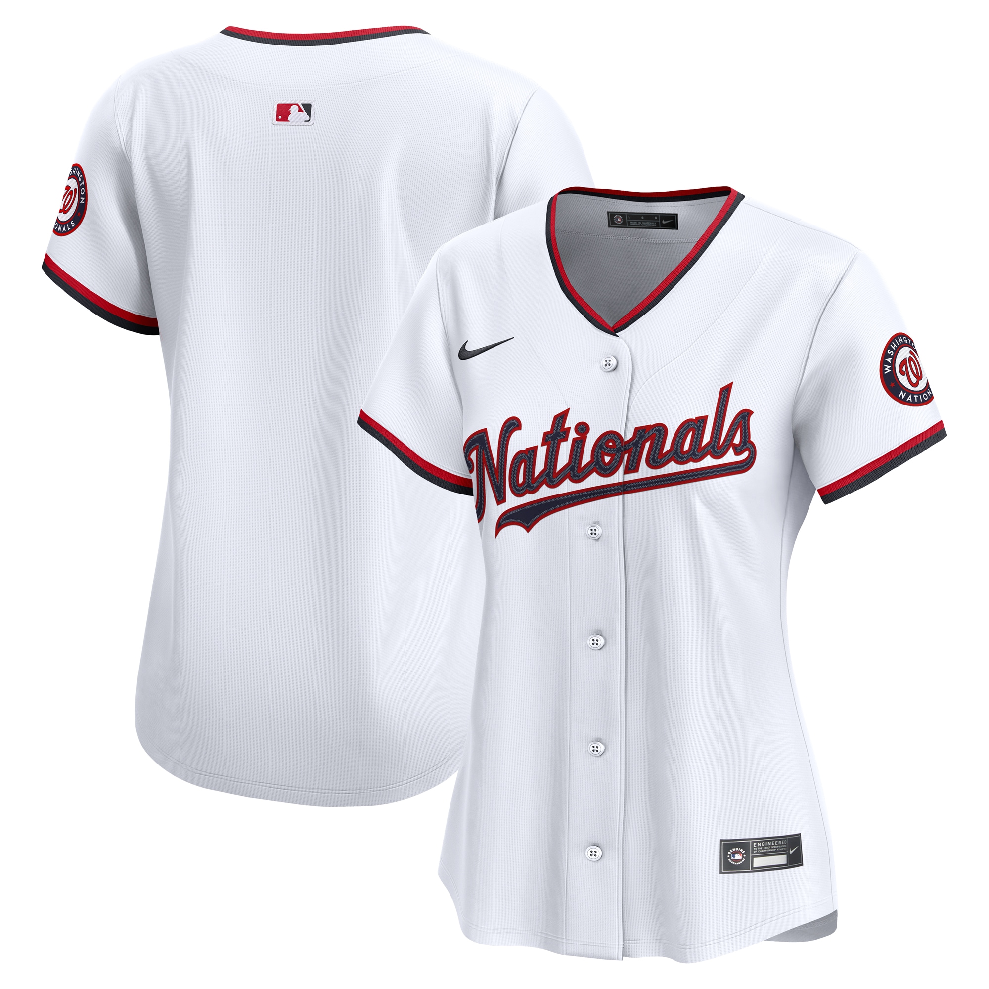 Women's Washington Nationals White Home Limited Jersey - JS799 