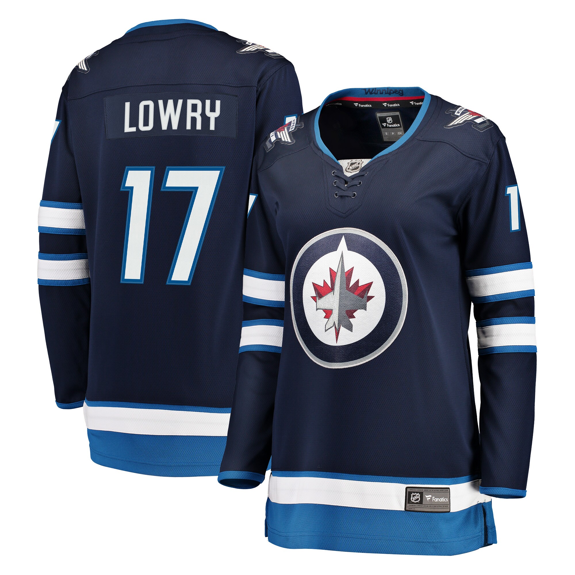 Women's Winnipeg Jets Adam Lowry Navy Breakaway Hockey Jersey - JS689 