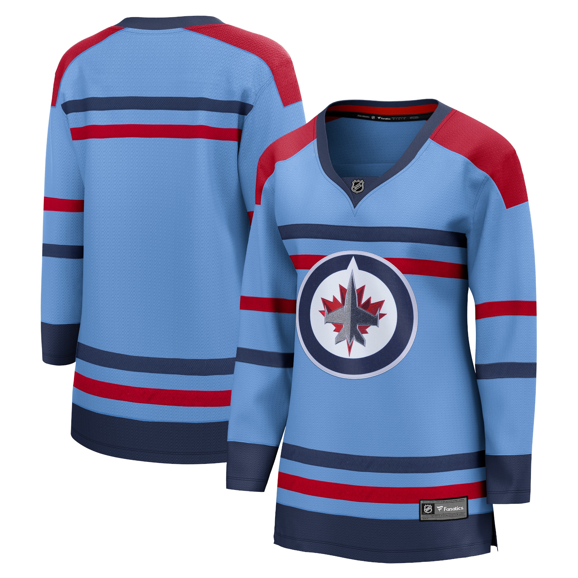 Women's Winnipeg Jets Light Blue Anniversary Premier Breakaway Hockey Jersey - JS804 