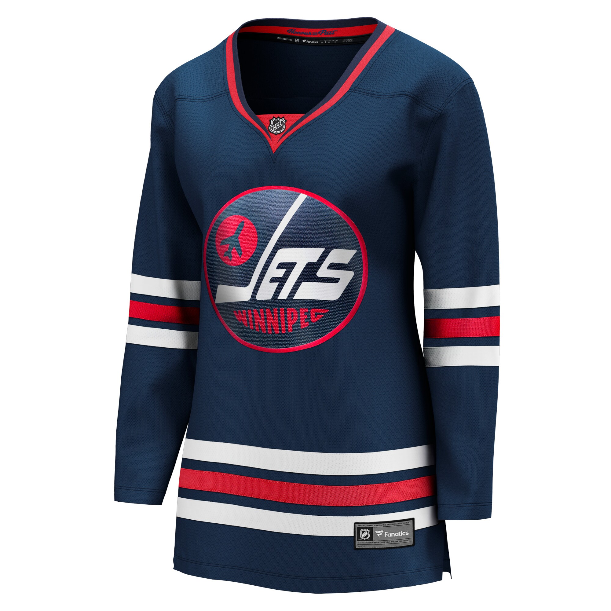 Alternative view of Women's Winnipeg Jets Navy Alternate Premier Breakaway Player Hockey Jersey - JS611 