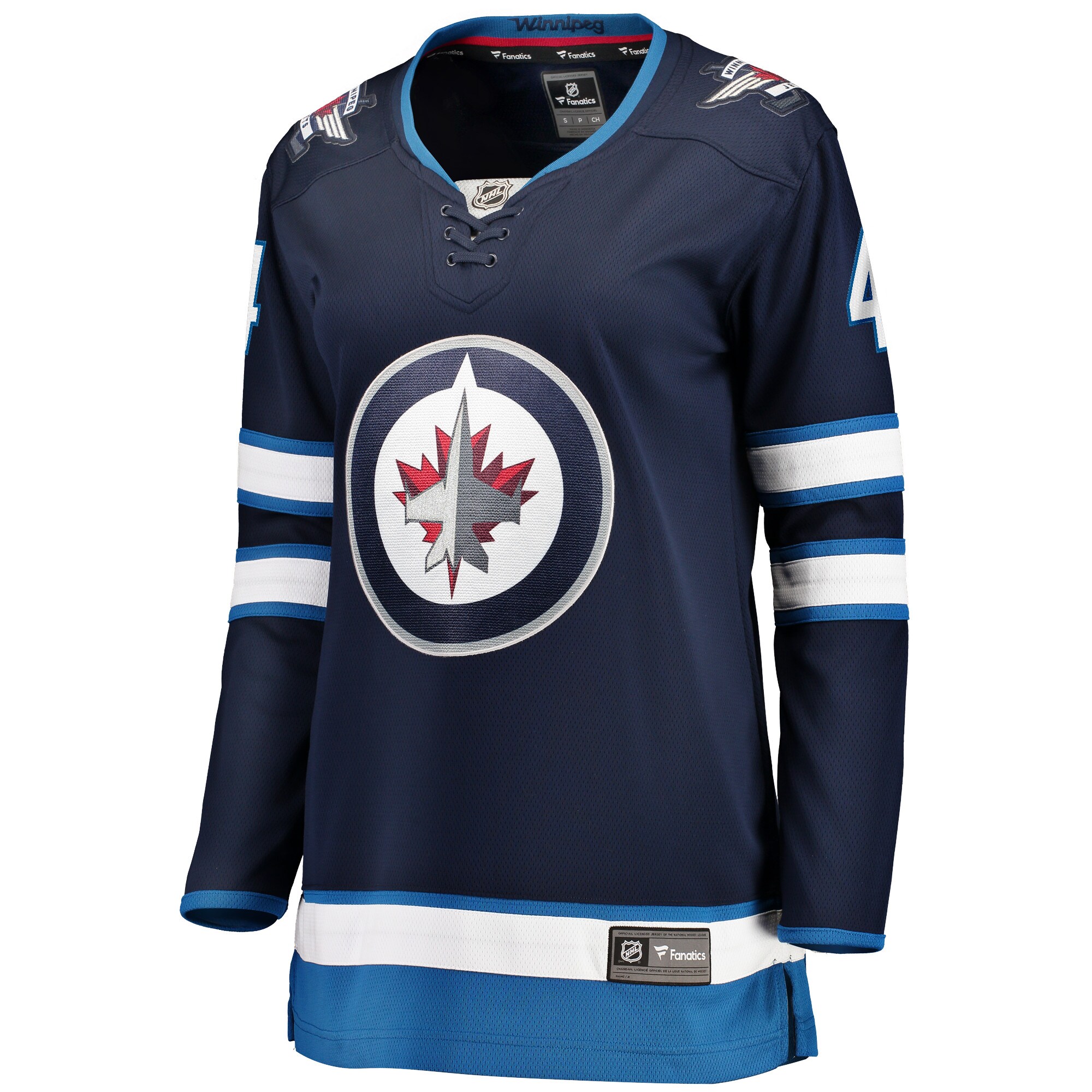 Alternative view of Women's Winnipeg Jets Neal Pionk Navy Home Breakaway Player Hockey Jersey - JS342 