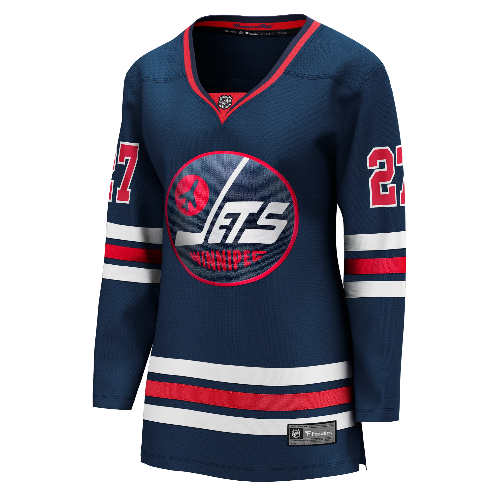 Alternative view of Women's Winnipeg Jets Nikolaj Ehlers Navy Premier Breakaway Player Hockey Jersey - JS863 