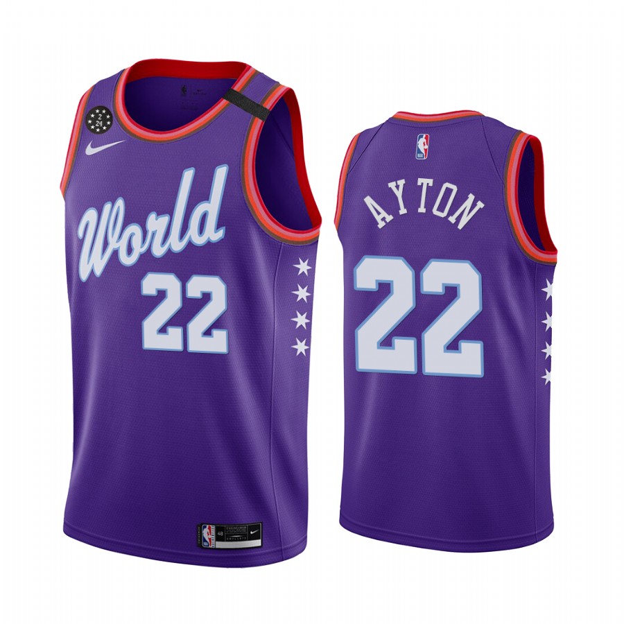 World Team 2020 Nba Rising Star Deandre Ayton Phoenix Suns Basketball Jersey Purple