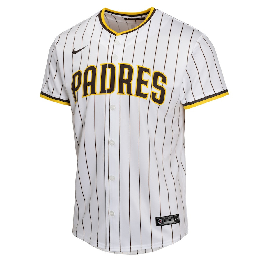 Alternative view of Xander Bogaerts 2 San Diego Padres Home Player Game YOUTH Baseball Jersey - White 