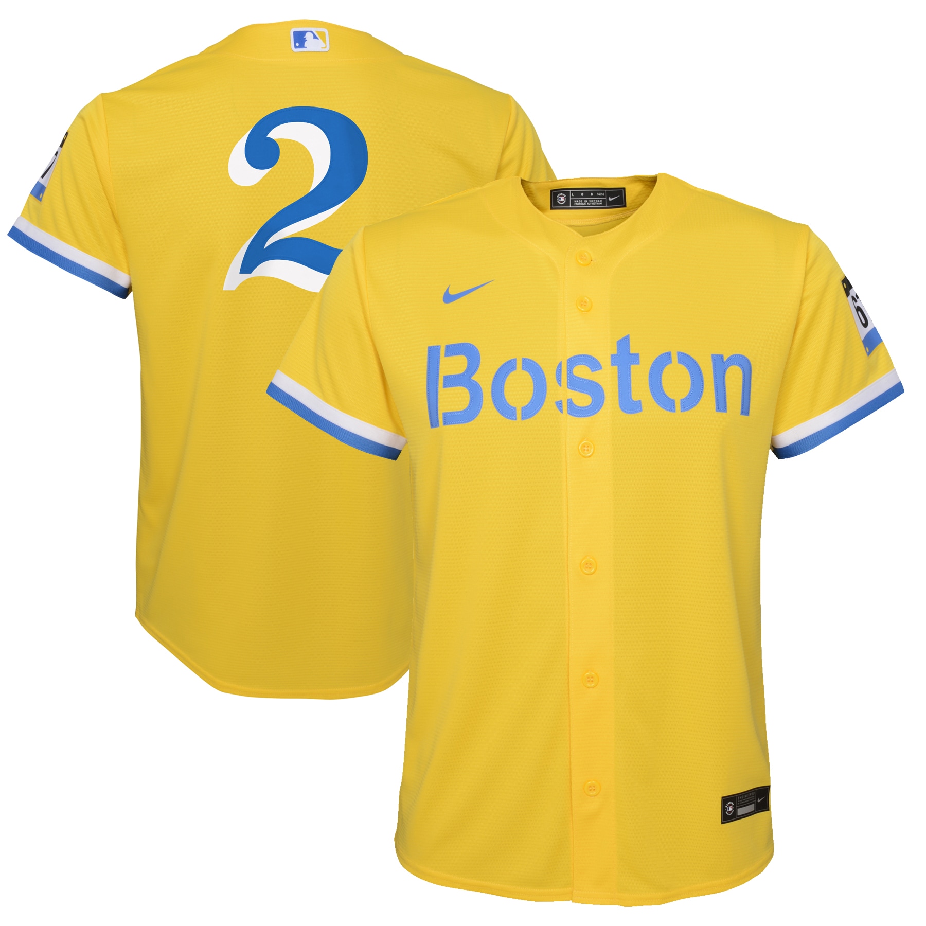 Xander Bogaerts Boston Red Sox Youth City Connect Replica Player Jersey - Gold/light Blue
