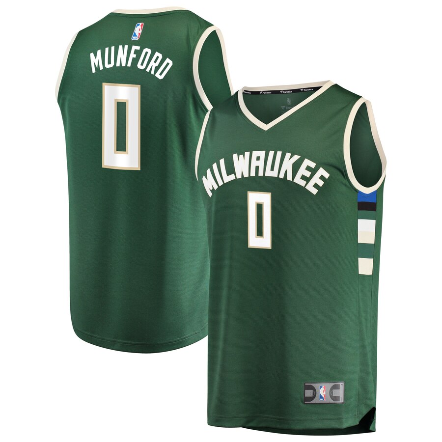Xavier Munford Milwaukee Bucks Fanatics Branded Youth Fast Break Player Basketball Jersey Green - Icon Edition