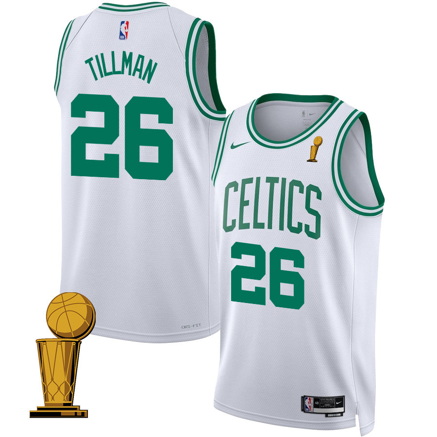 Xavier Tillman 26 Boston Celtics 2024 FINALS CHAMPIONS Swingman Basketball Jersey - Association Edition - White - JS247
