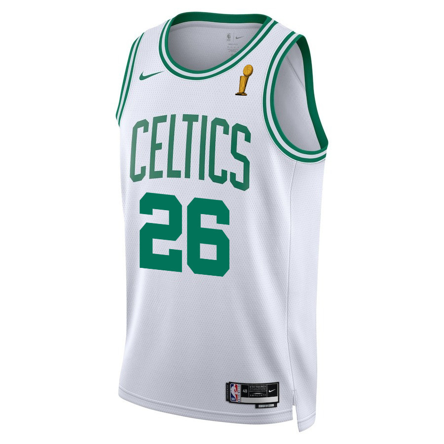 Alternative view of Xavier Tillman 26 Boston Celtics 2024 FINALS CHAMPIONS Swingman Basketball Jersey - Association Edition - White - JS247