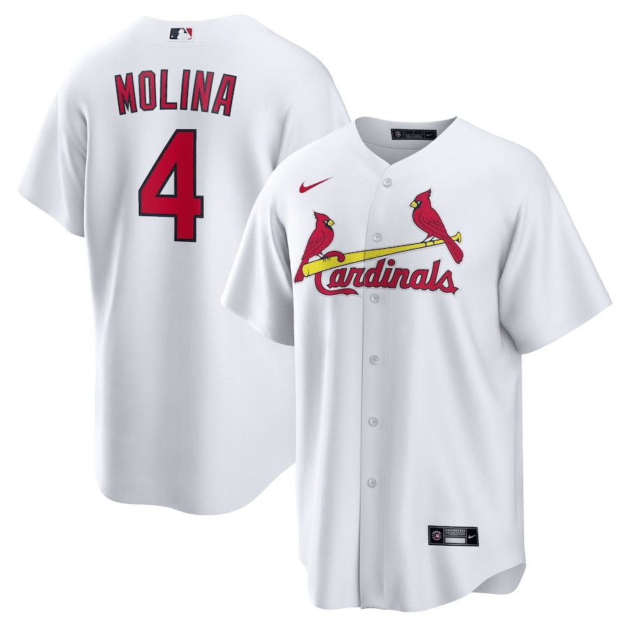Yadier Molina 4 St. Louis Cardinals Home Men Baseball Jersey - White 