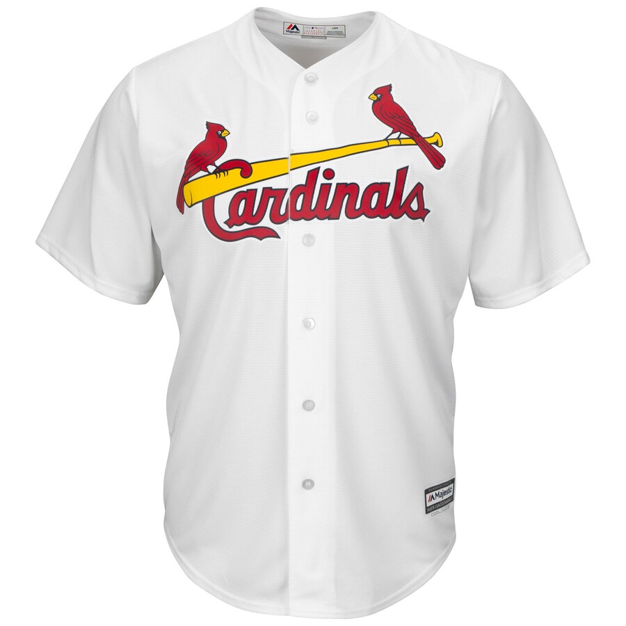 Alternative view of Yadier Molina #4 St. Louis Cardinals Majestic Big And Tall Cool Base Player Baseball Jersey - White