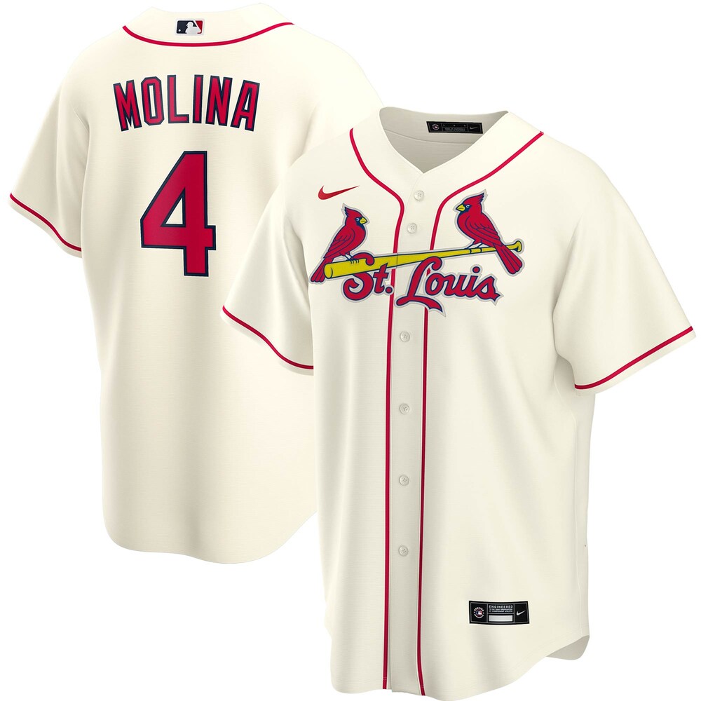 Yadier Molina St. Louis Cardinals Alternate 2020 Player Baseball Jersey - Cream