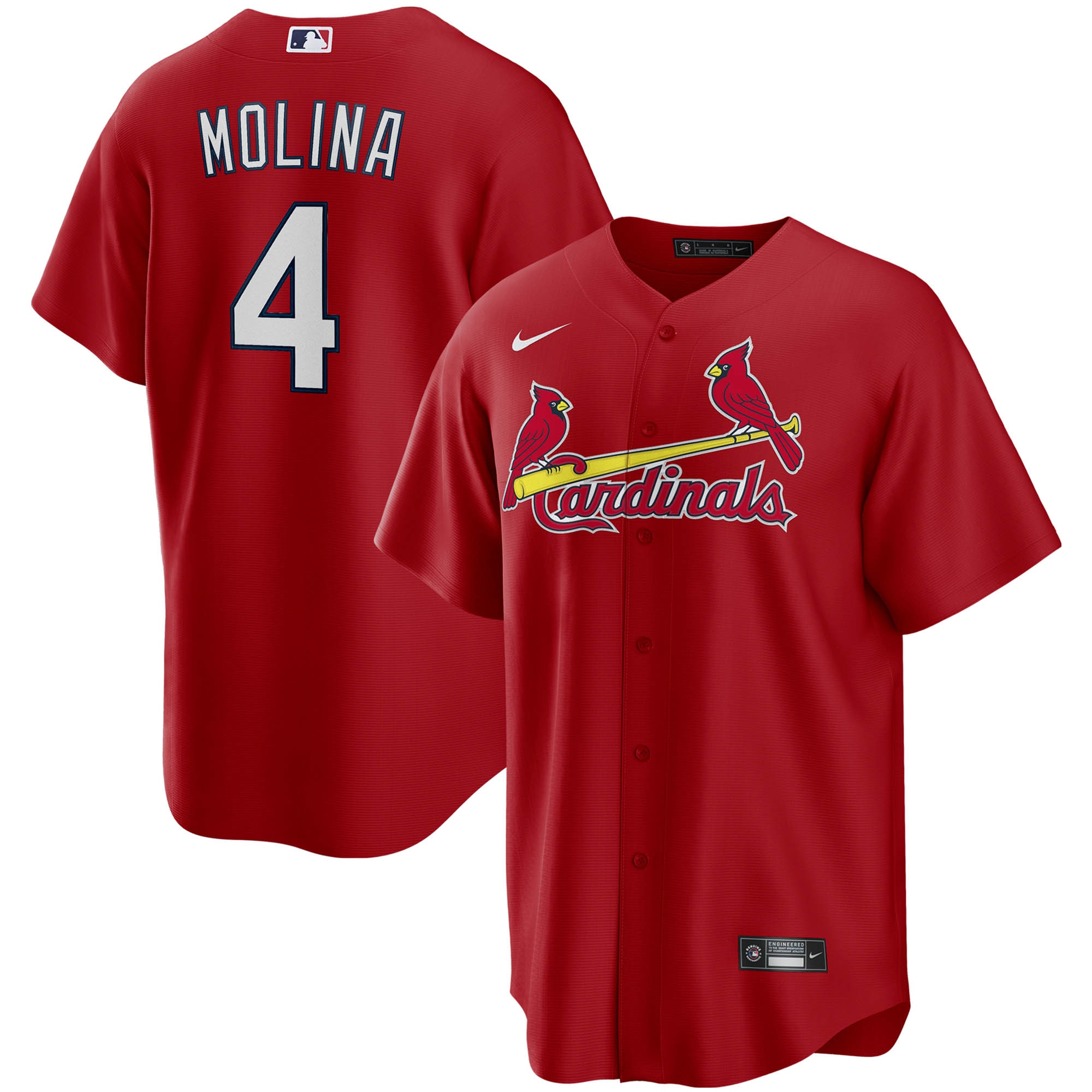 Yadier Molina St. Louis Cardinals Alternate Replica Player Name Baseball Jersey - Red