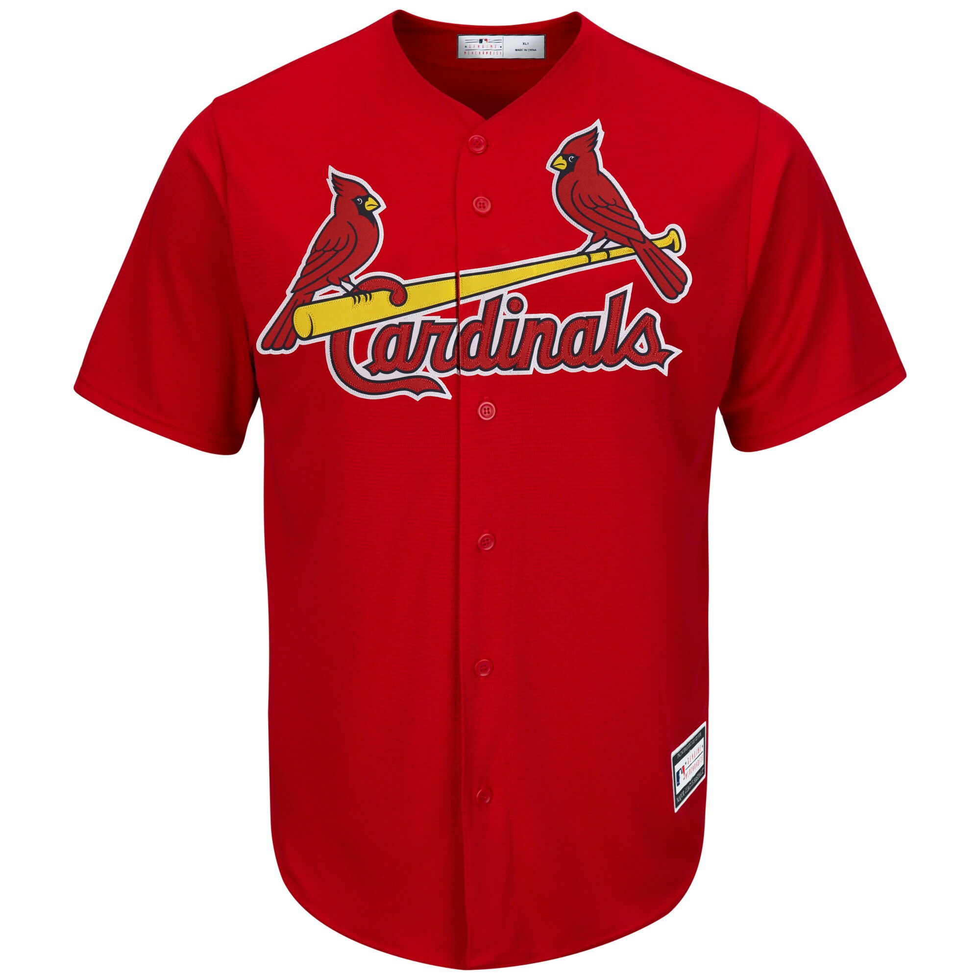 Alternative view of Yadier Molina St. Louis Cardinals Big & Tall Replica Player Baseball Jersey - Red