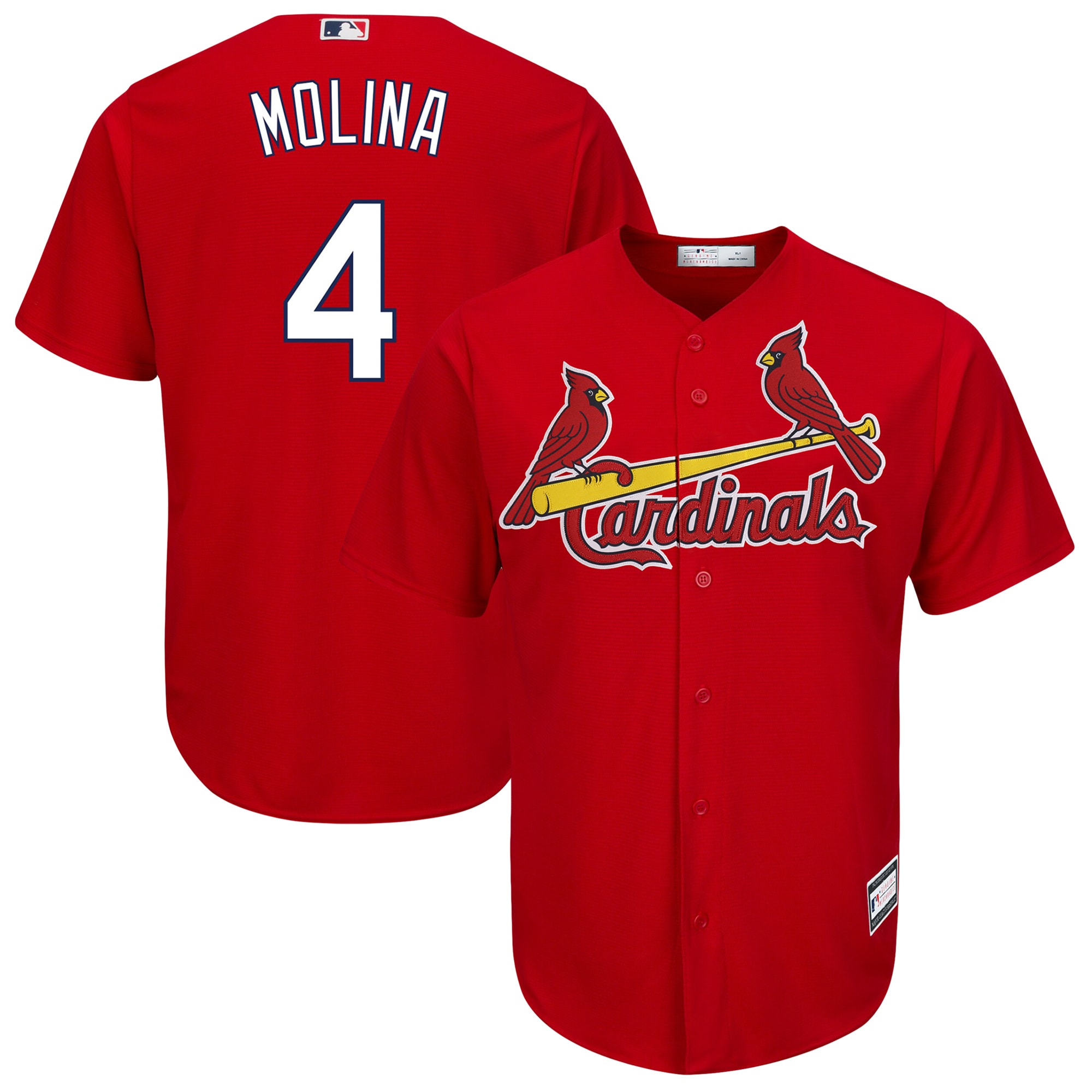 Yadier Molina St. Louis Cardinals Big & Tall Replica Player Baseball Jersey – Red