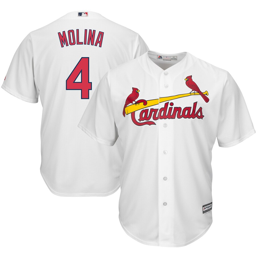 Yadier Molina St. Louis Cardinals Majestic Cool Base Player Baseball Jersey - White