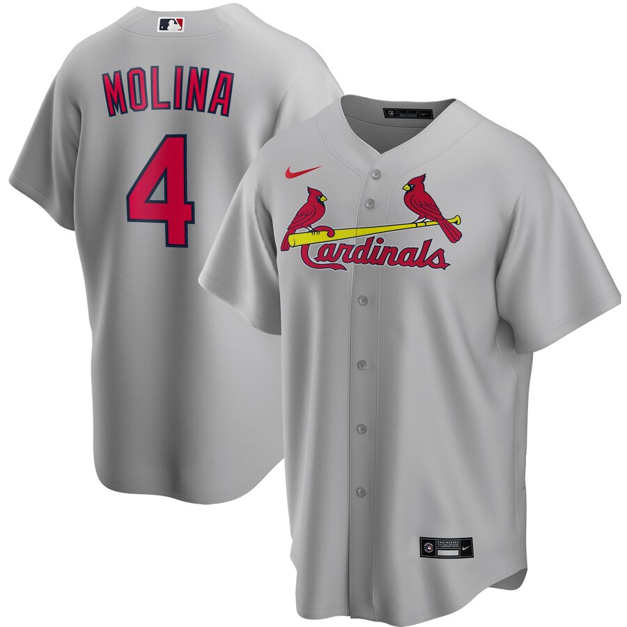 Yadier Molina St. Louis Cardinals Road 2020 Replica Player Baseball Jersey ÃƒÂ¢Ã¢â€šÂ¬Ã¢â‚¬Å“ Gray