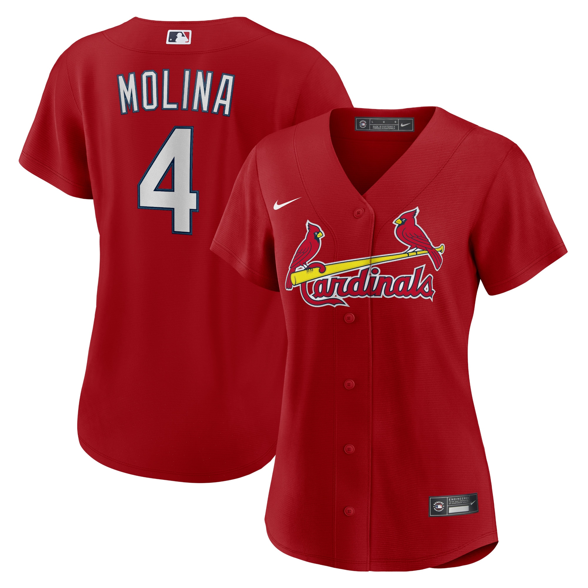 Yadier Molina St. Louis Cardinals Women’s Alternate Replica Player Baseball Jersey – Red
